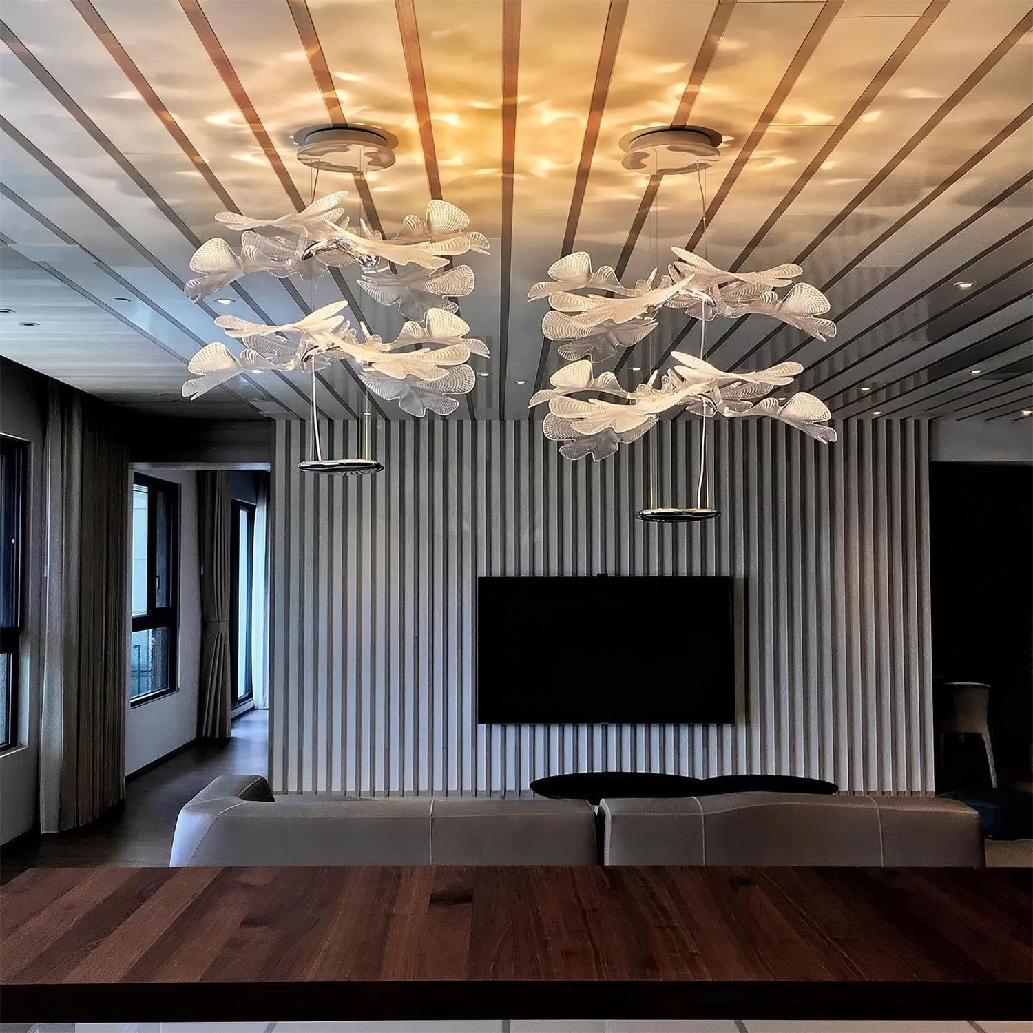Etoile Suspension Ondulée LED Organique