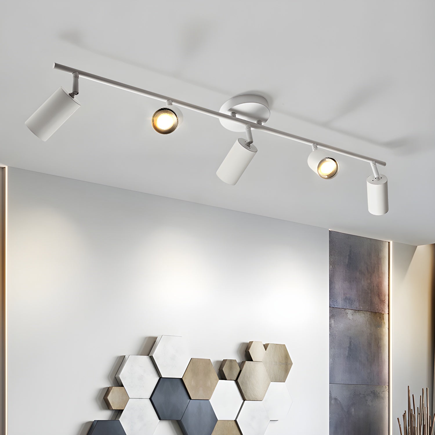 Quadra Plafonnier Contemporain en Aluminium