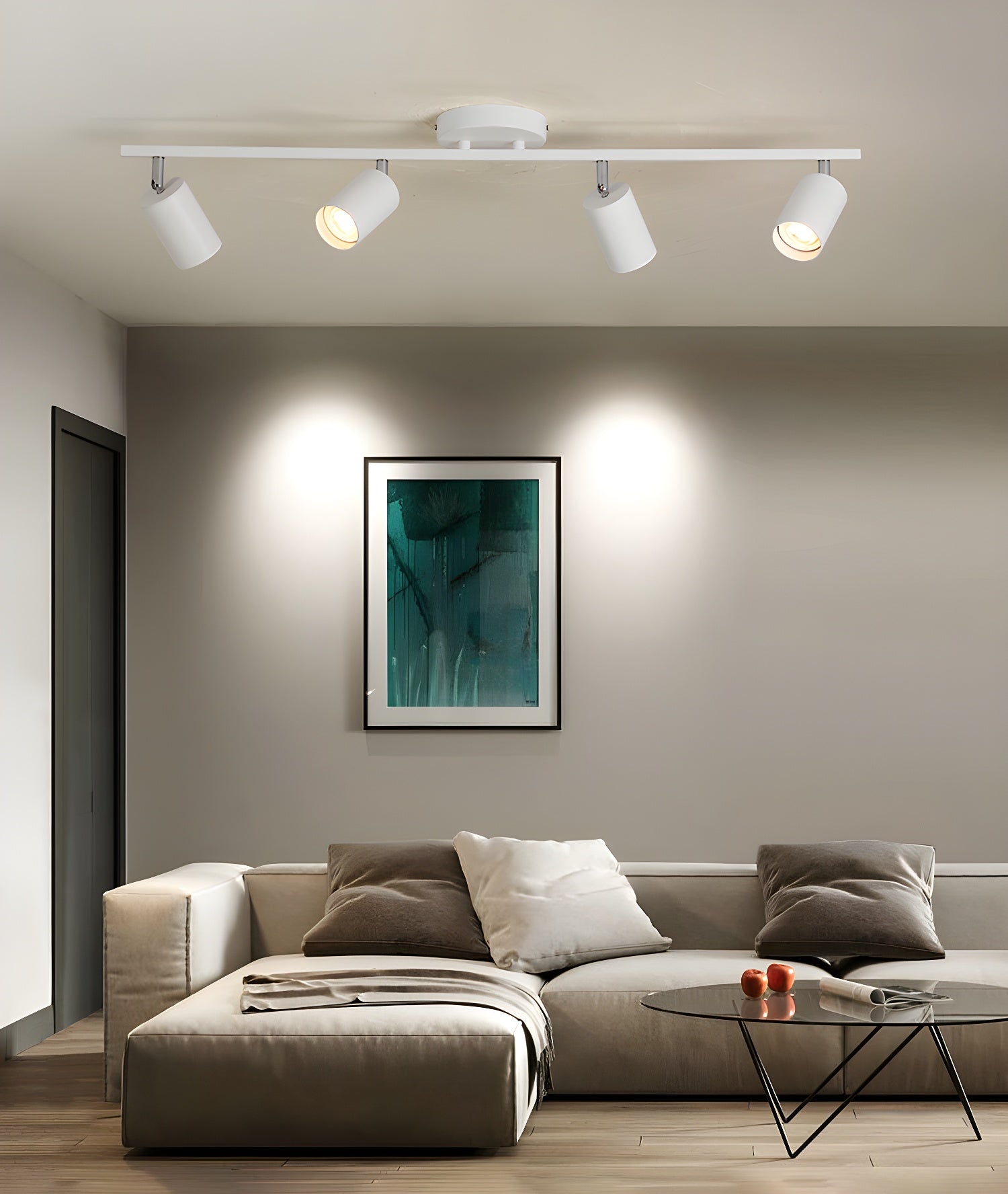 Quadra Plafonnier Contemporain en Aluminium