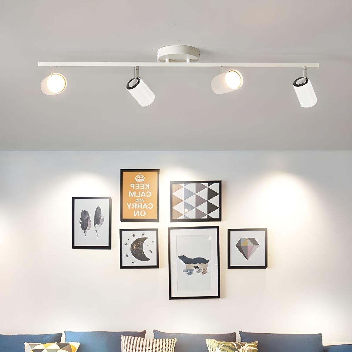 Quadra Plafonnier Contemporain en Aluminium