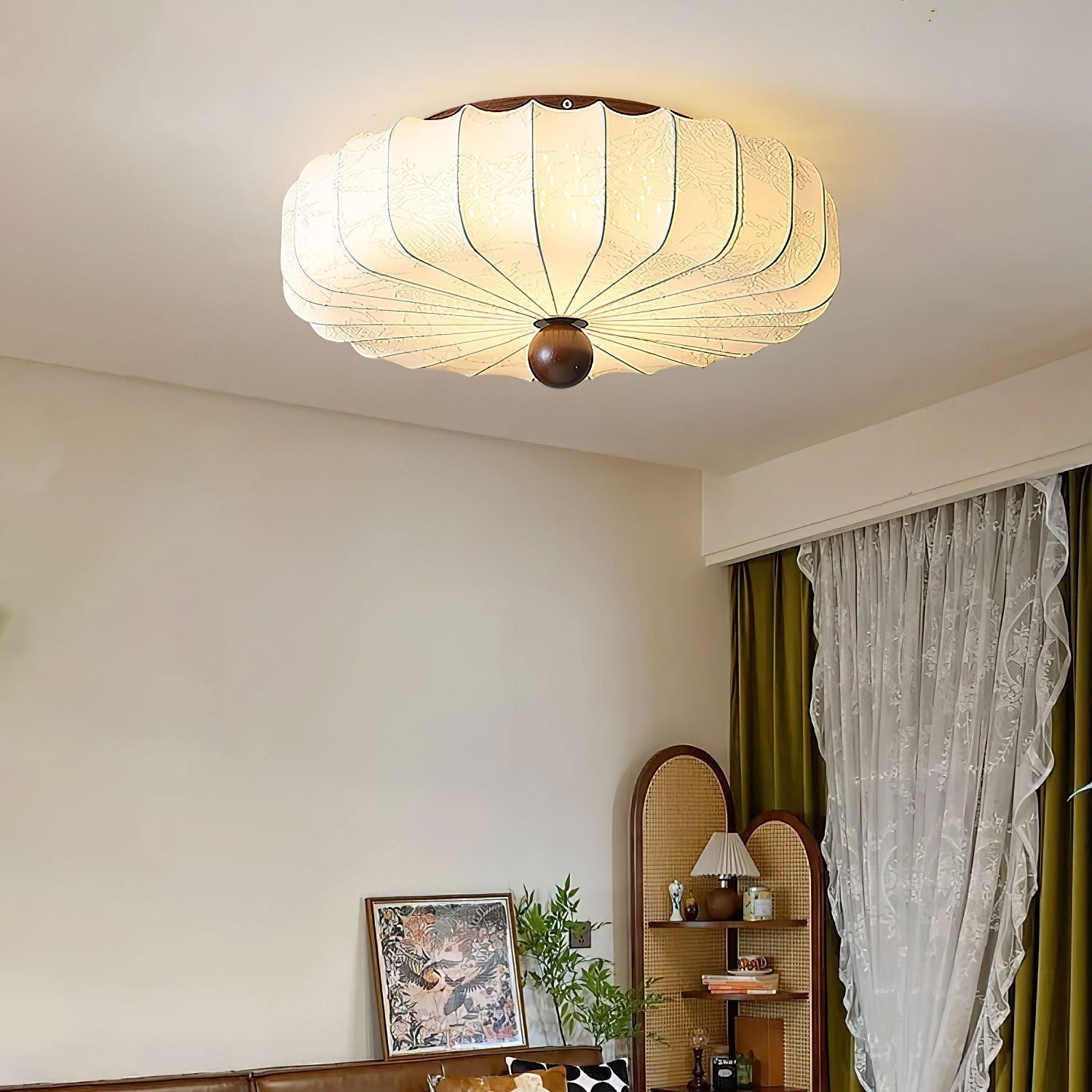 Lotus Tissu Mode Plafonnier Lumière