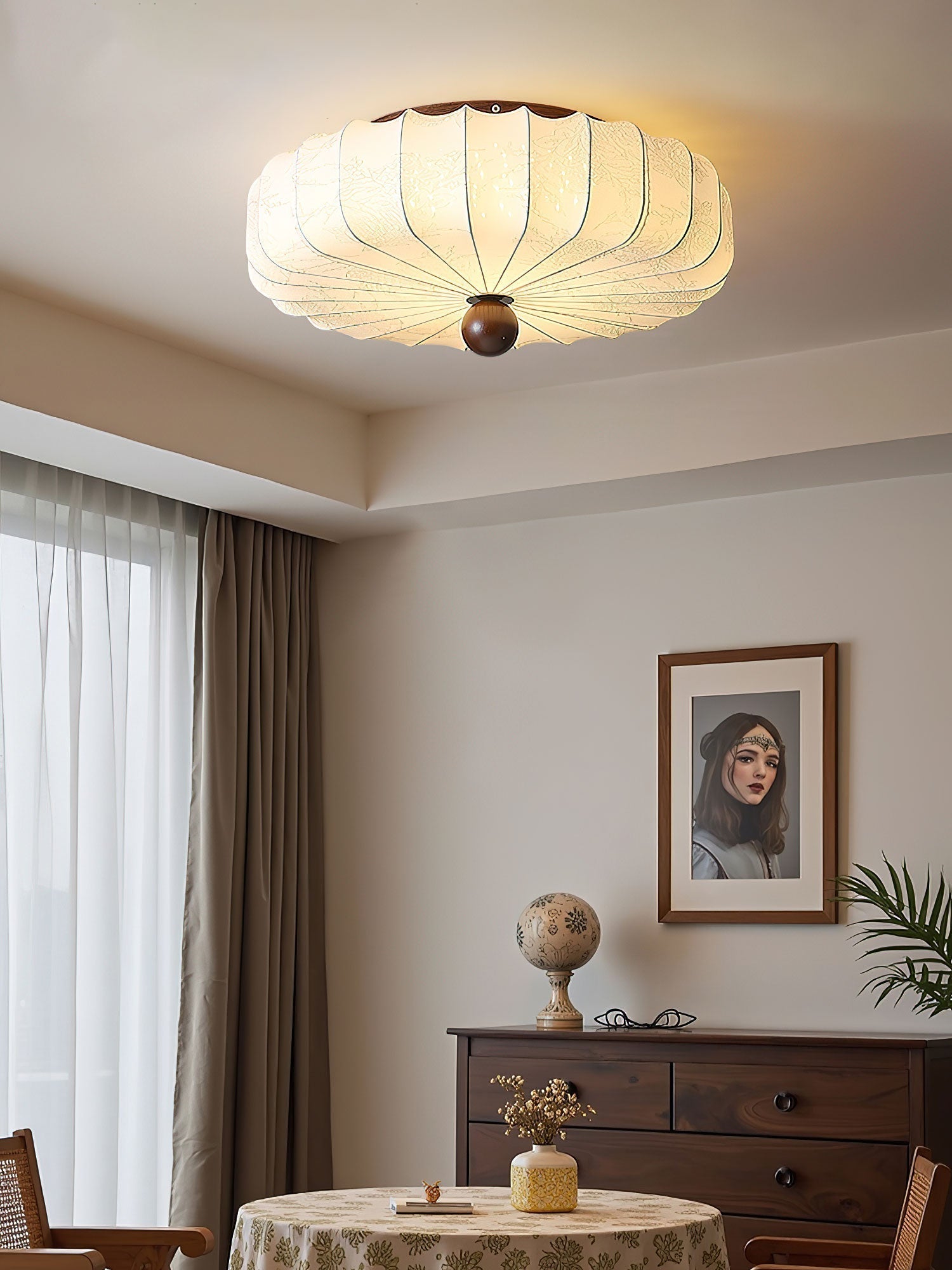 Lotus Tissu Mode Plafonnier Lumière
