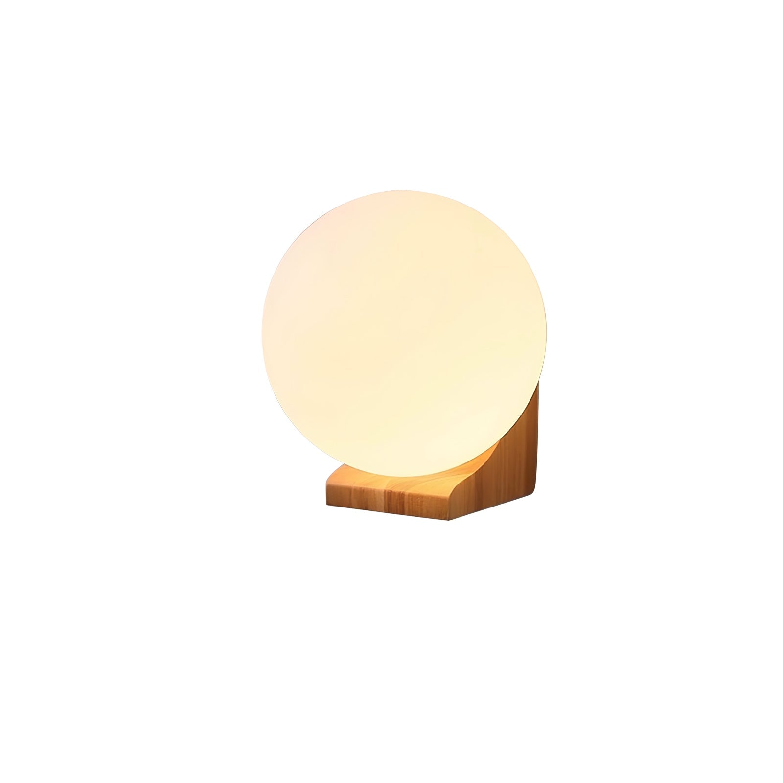 Icarara Applique murale moderne minimaliste en bois et verre Orb