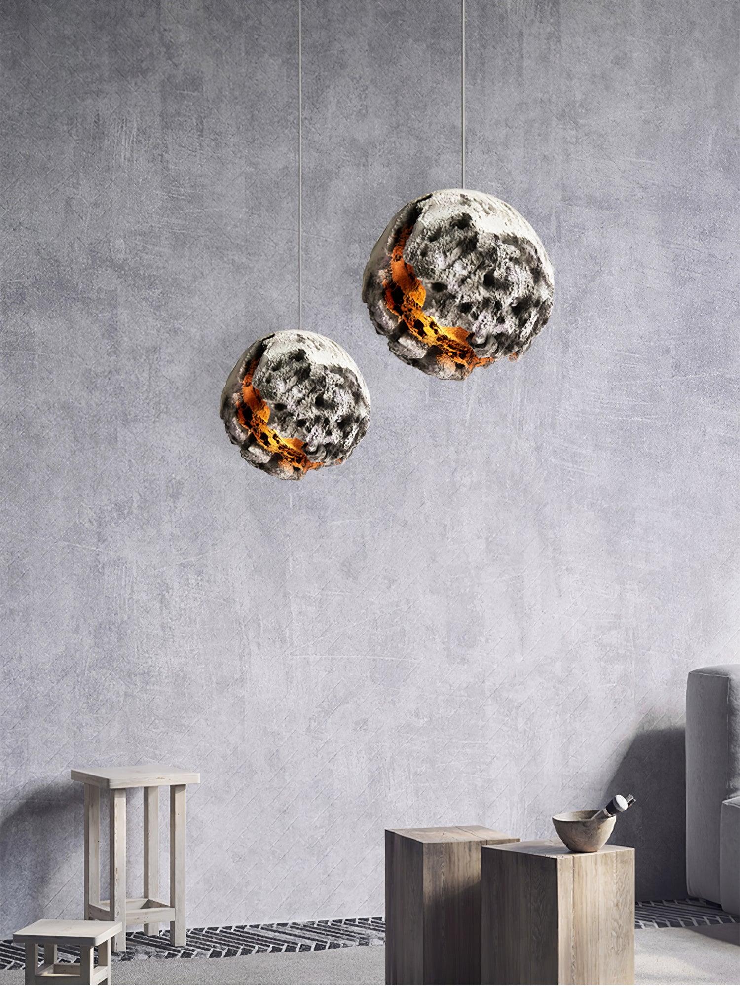 Ilphaara Lampe Suspendue en Plastique Planète Irrégulière