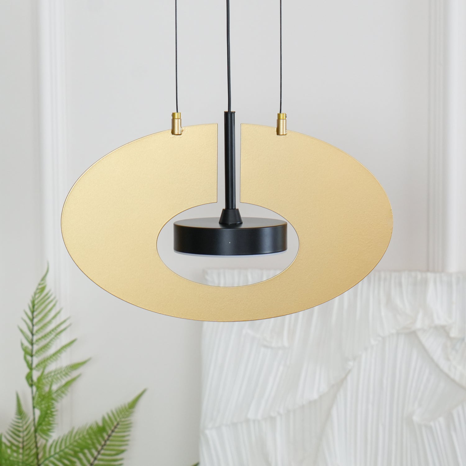 Solara Lampe suspendue ovale à anneau géométrique
