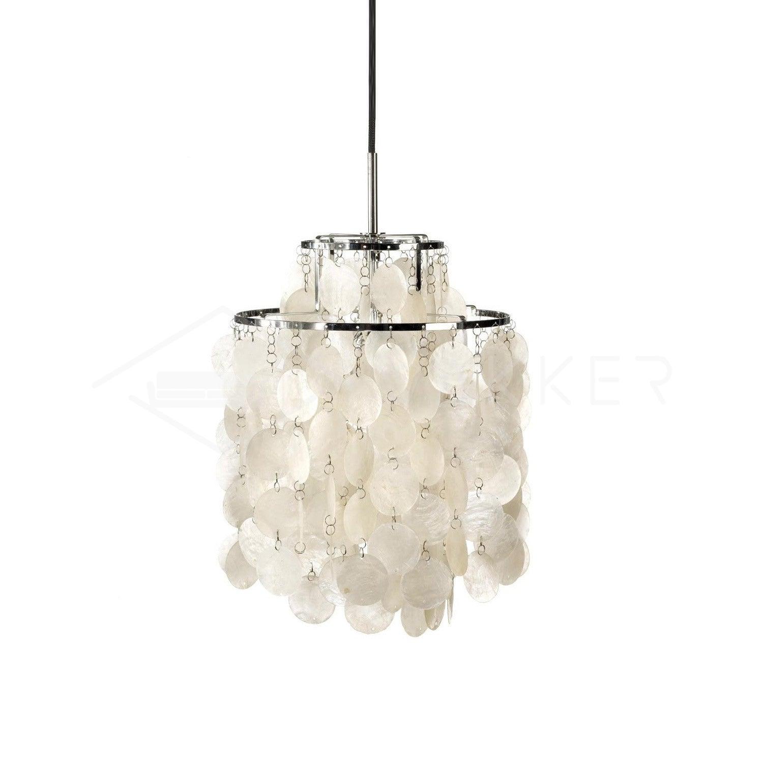 Lustra Suspension Lampe Anneau Rond en Coquillage