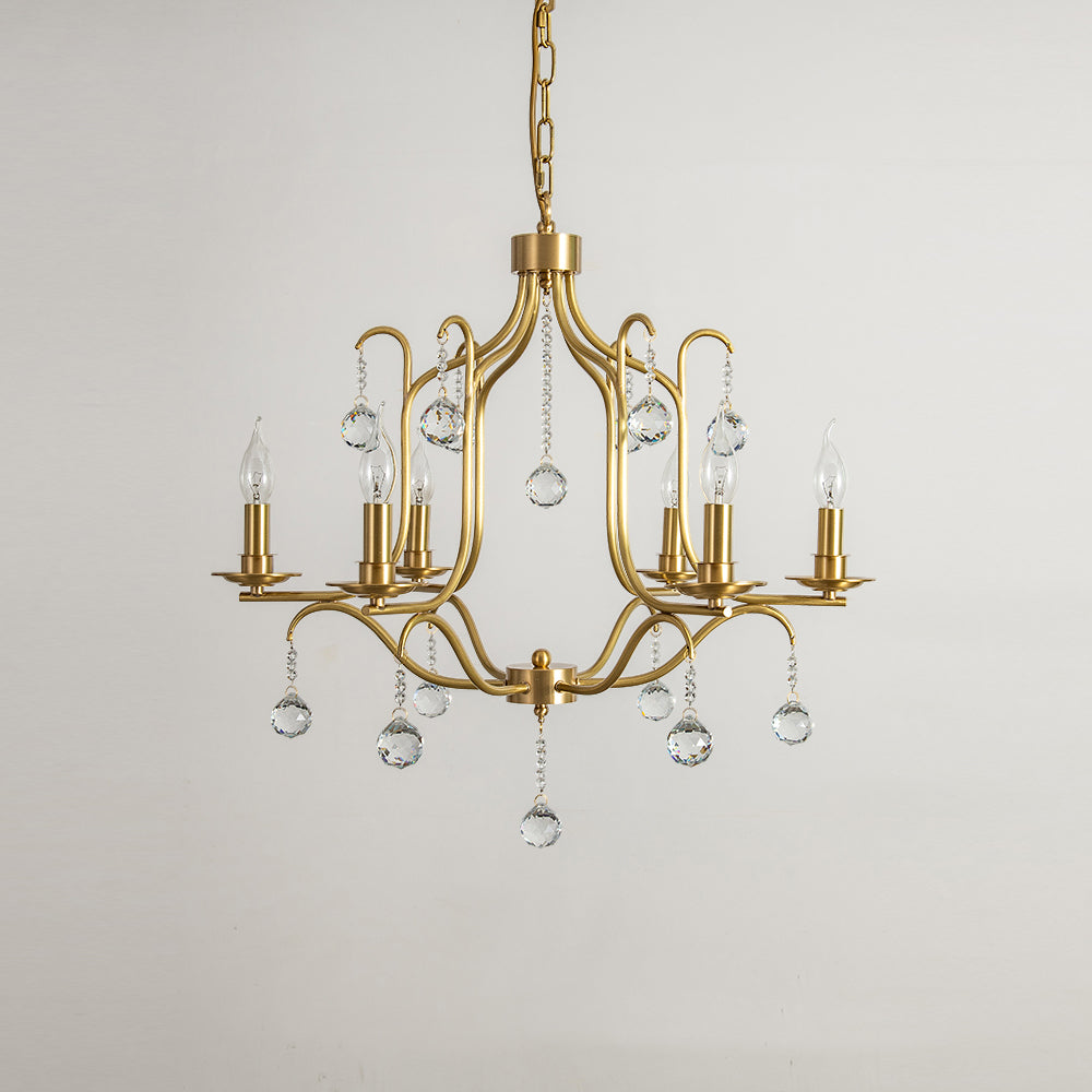 Ulliria Lustre Laiton Cristal Luxe Postmoderne Salon
