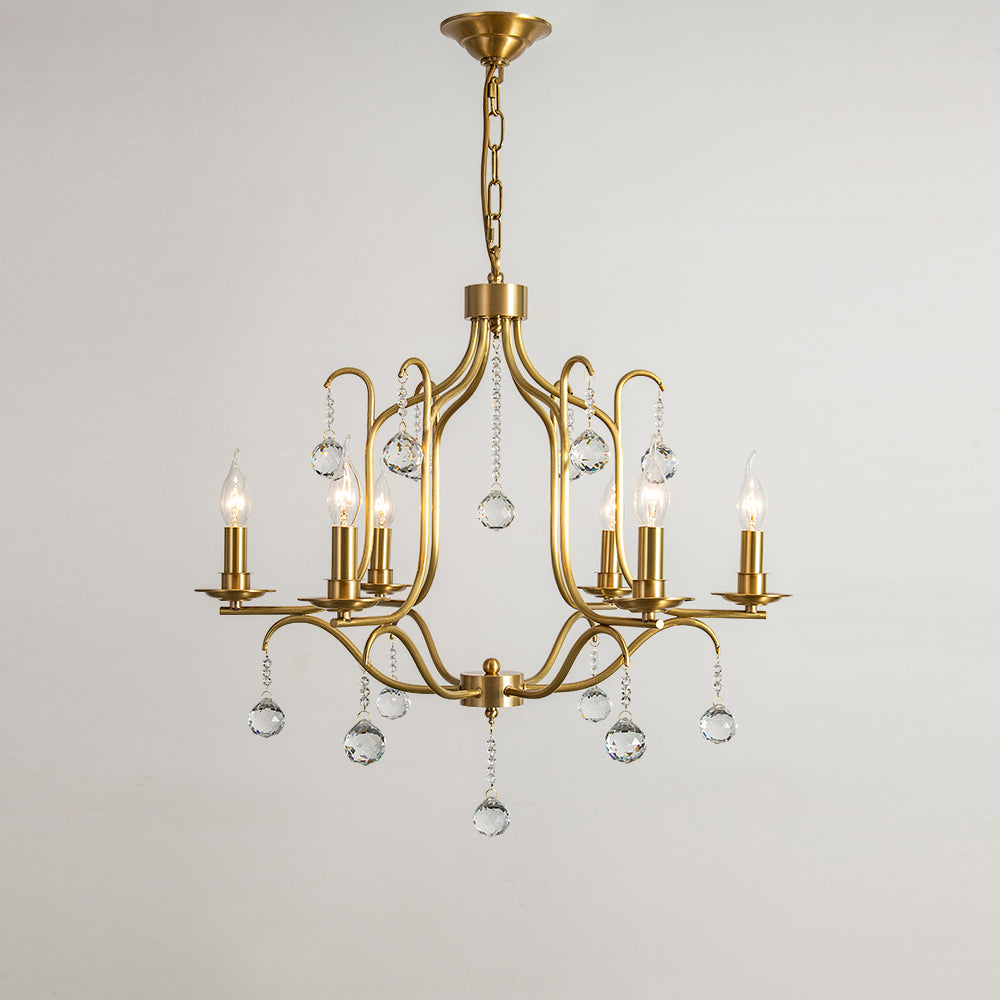 Ulliria Lustre Laiton Cristal Luxe Postmoderne Salon