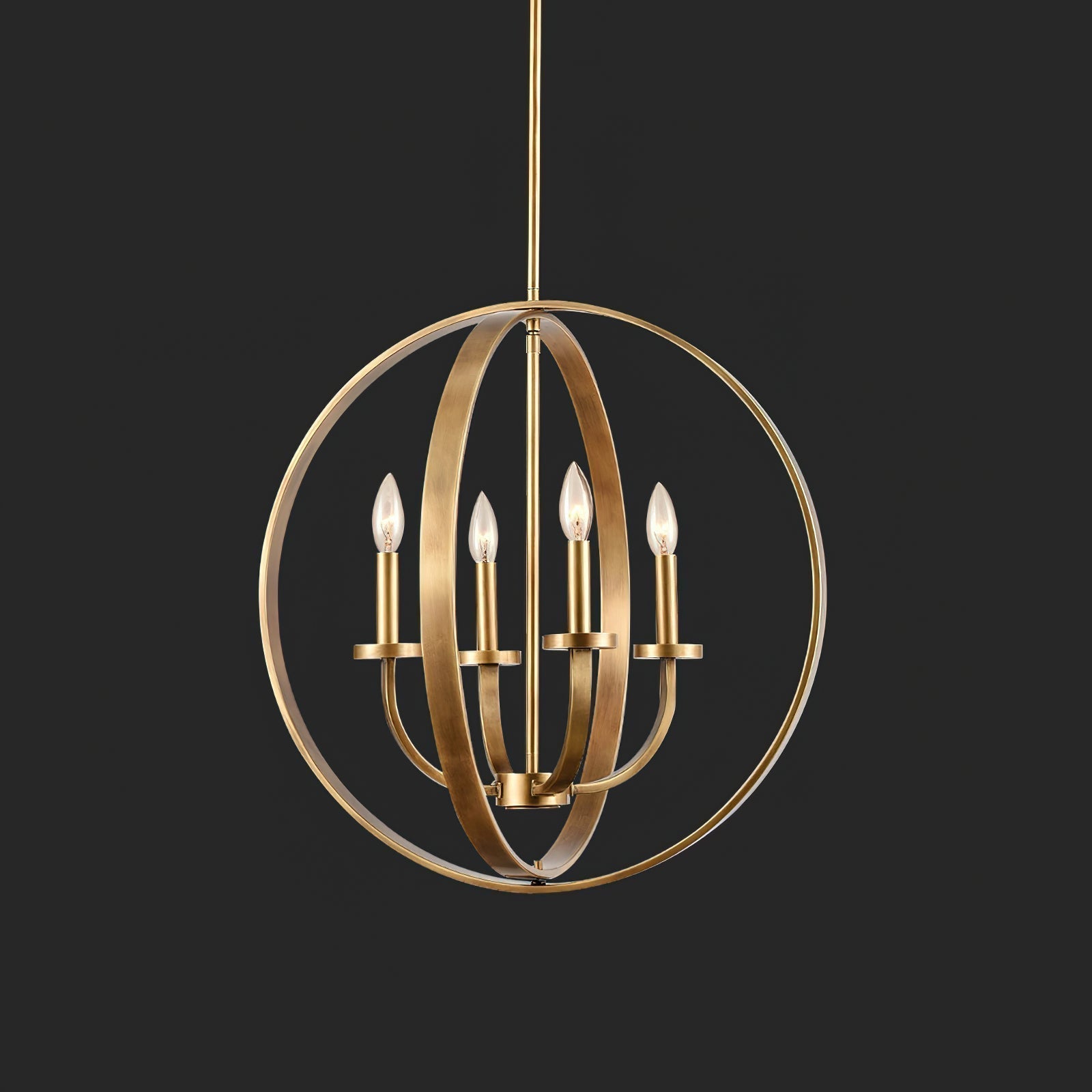 Lustra Lustre Cadre Lanternes Doré