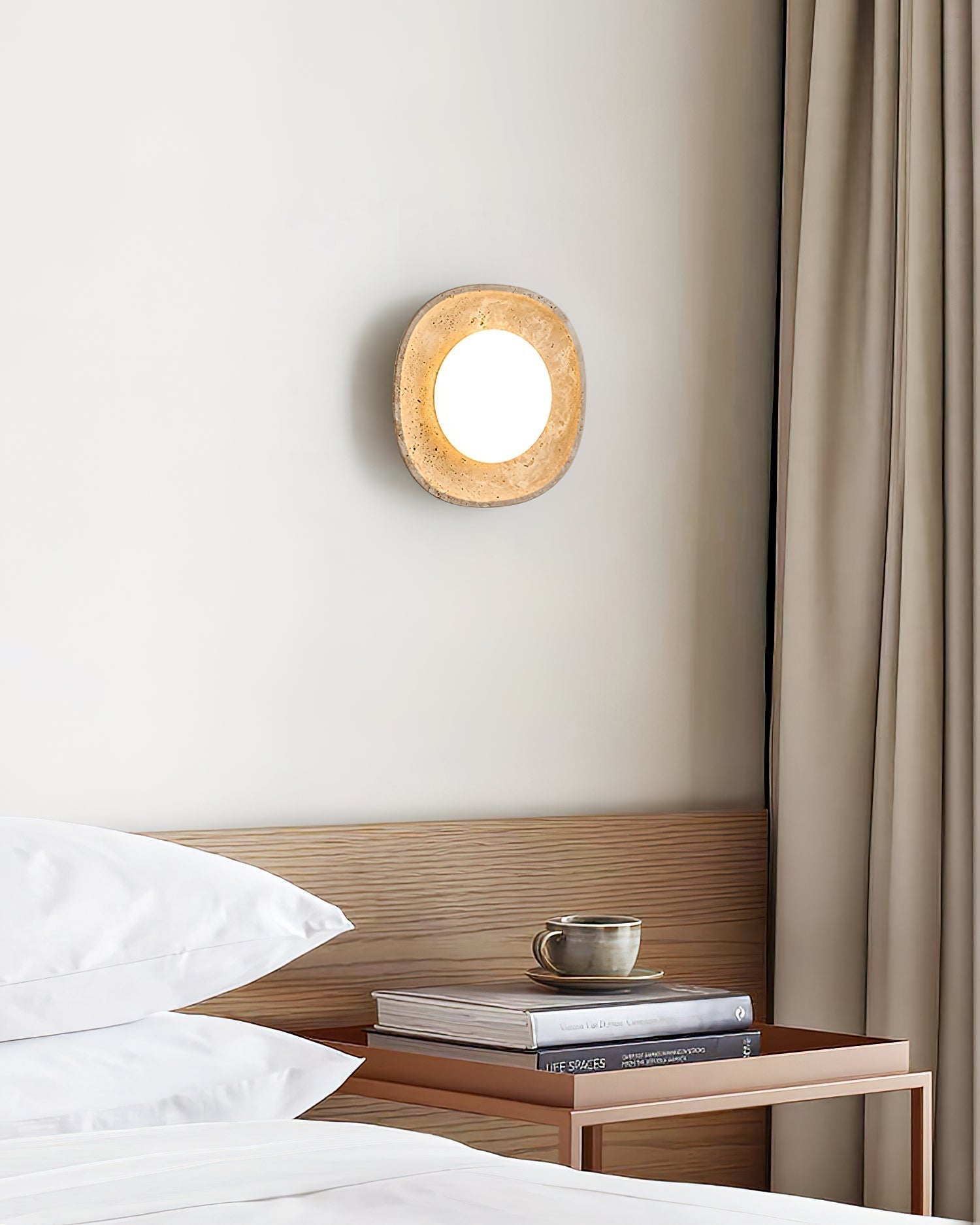 Ritta Applique Murale Travertin Globe