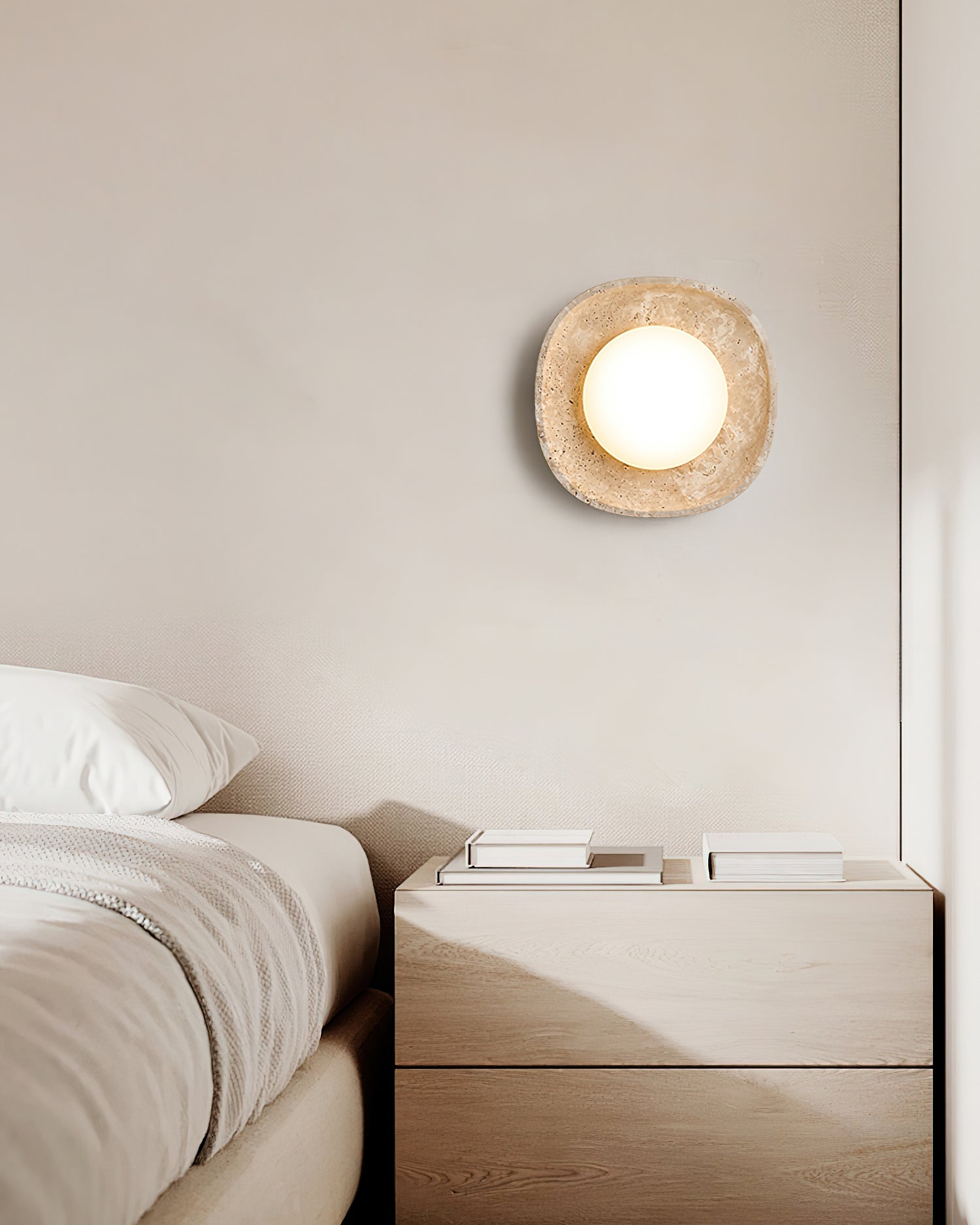 Ritta Applique Murale Travertin Globe