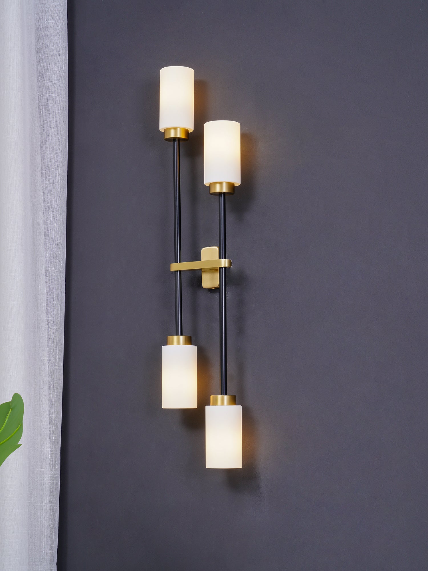 Lustra Applique Murale En Verre Cylindrique Linéaire