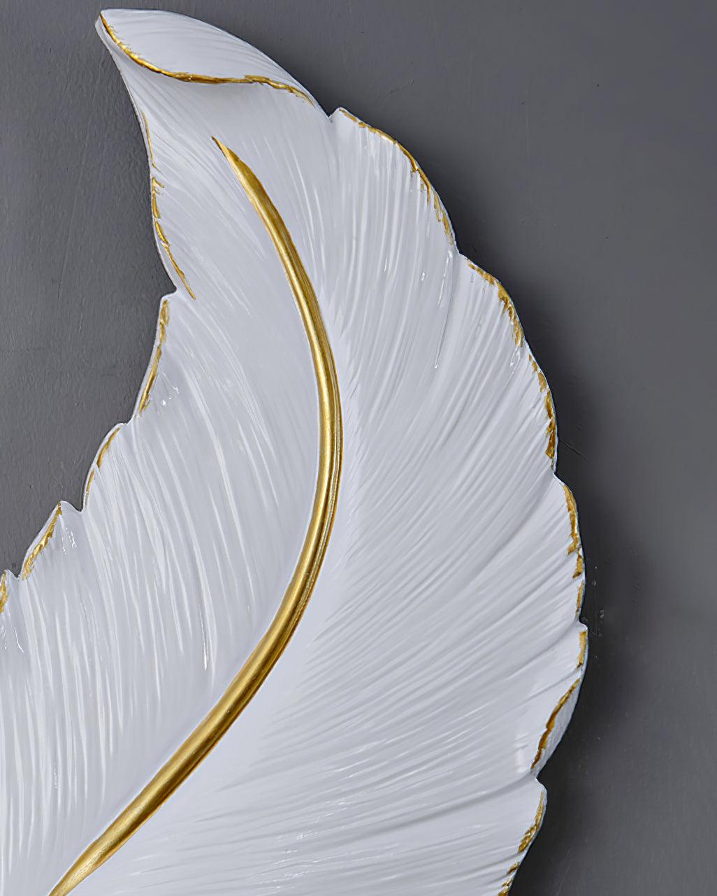 Cumare Applique Murale en Résine Plume Créativité Individuelle