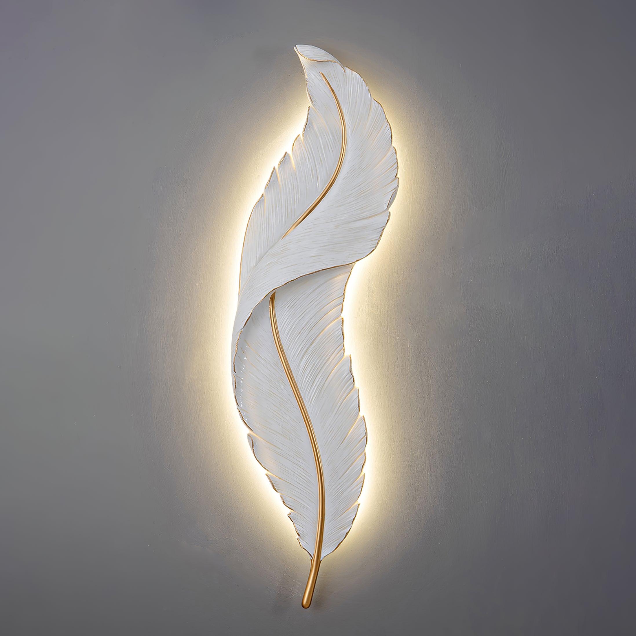 Cumare Applique Murale en Résine Plume Créativité Individuelle