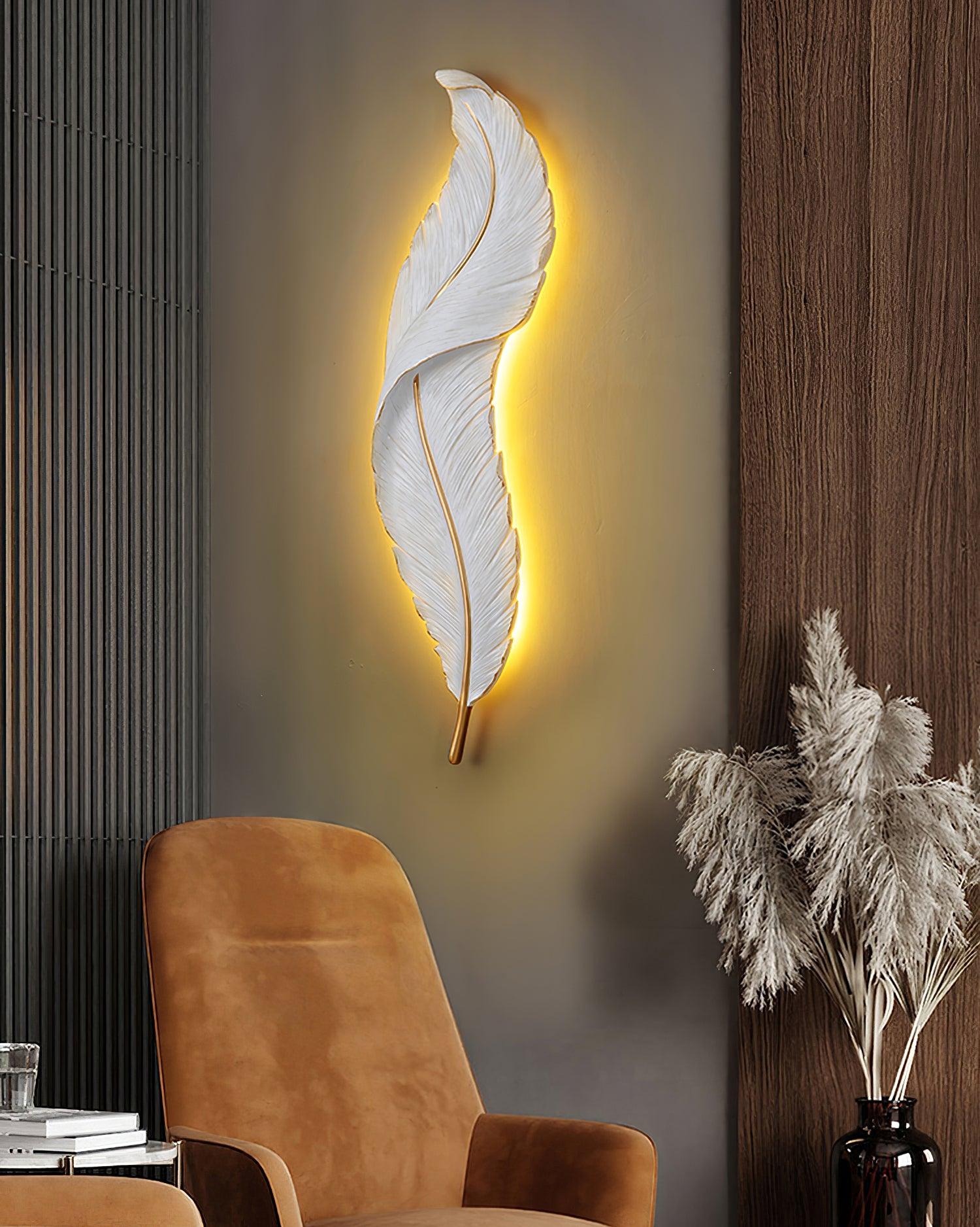 Cumare Applique Murale en Résine Plume Créativité Individuelle