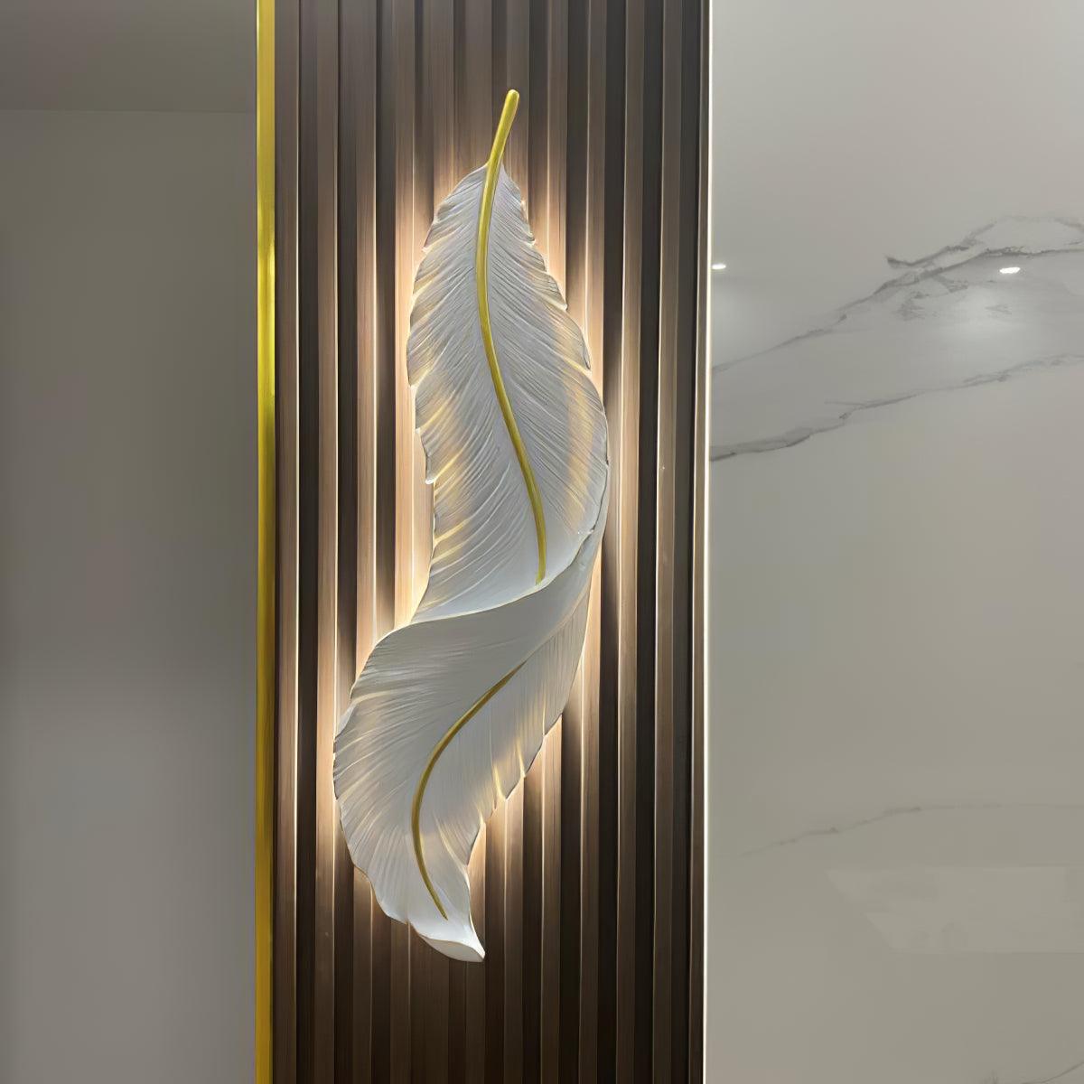 Cumare Applique Murale en Résine Plume Créativité Individuelle