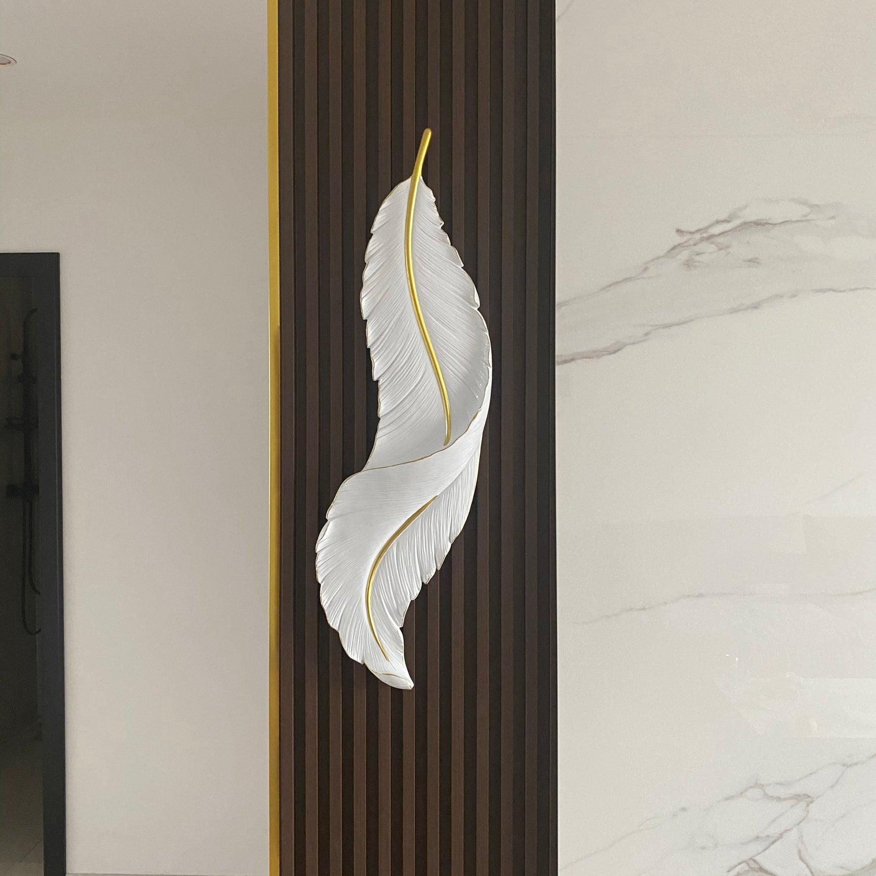 Cumare Applique Murale en Résine Plume Créativité Individuelle