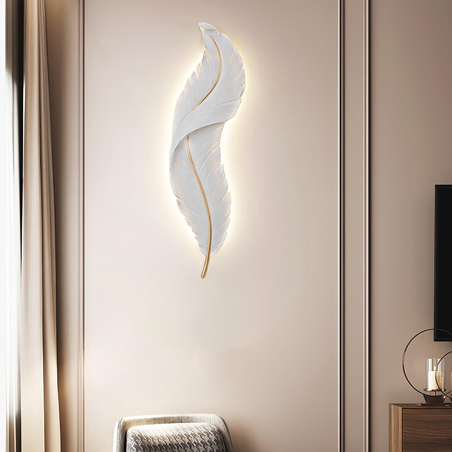Cumare Applique Murale en Résine Plume Créativité Individuelle