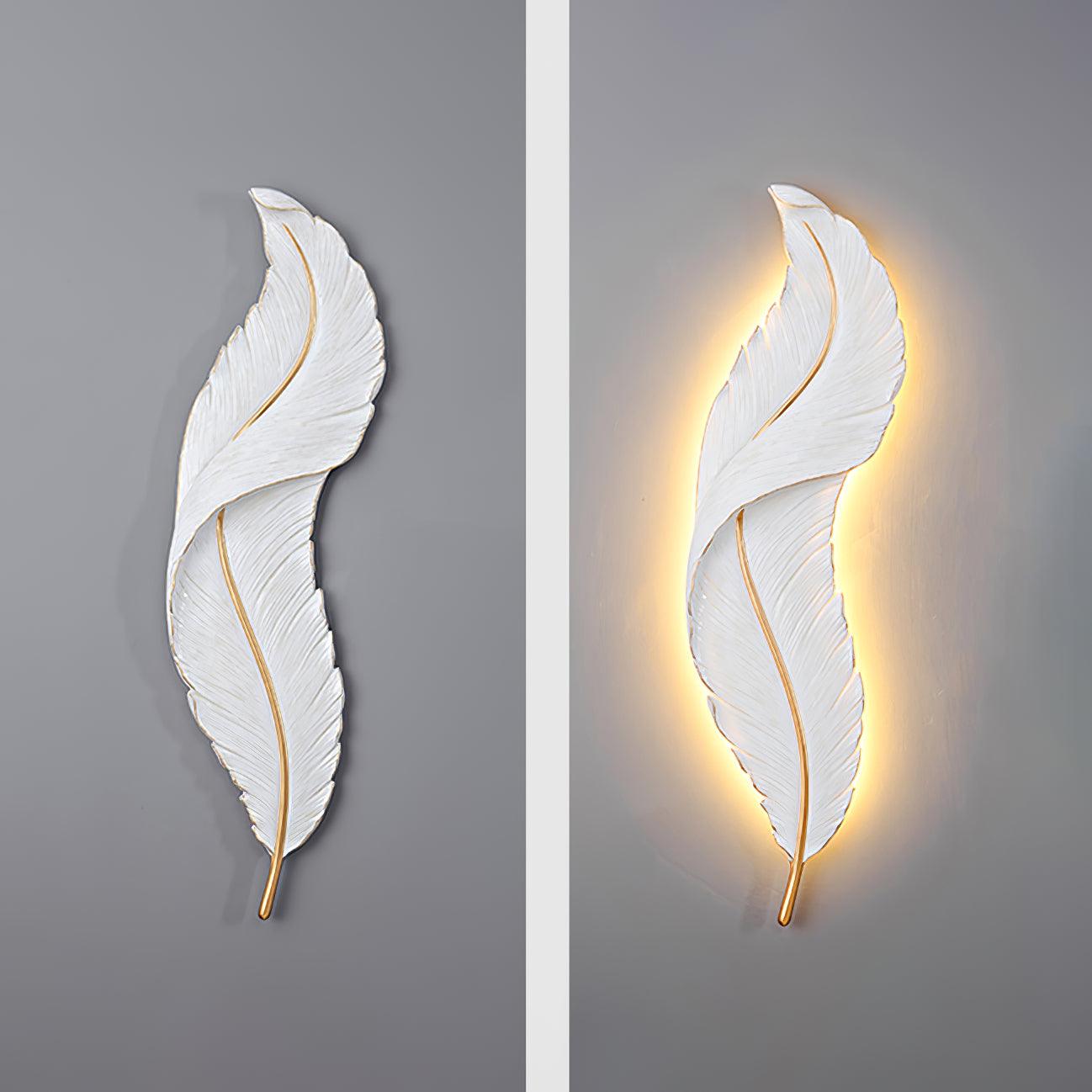 Cumare Applique Murale en Résine Plume Créativité Individuelle