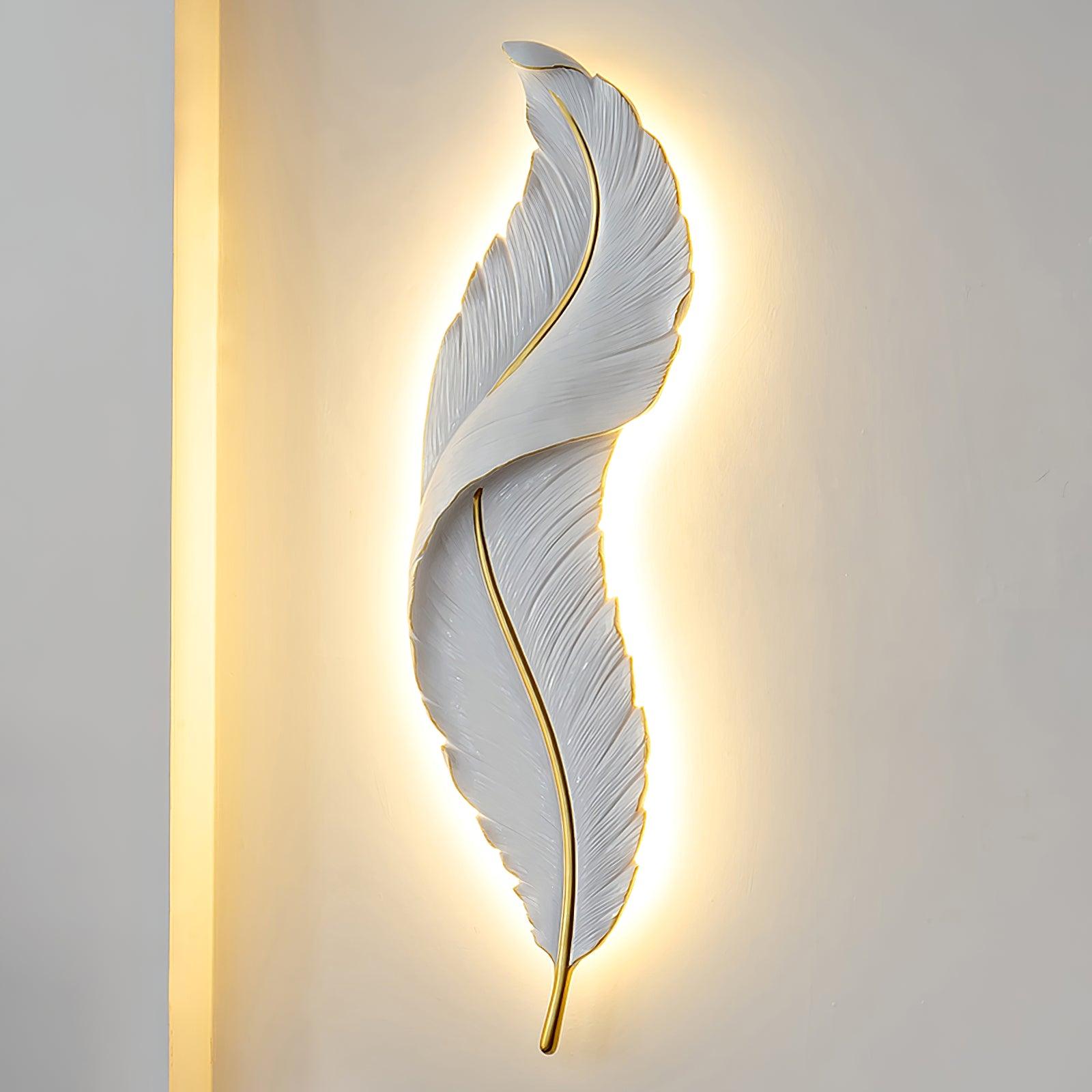 Cumare Applique Murale en Résine Plume Créativité Individuelle