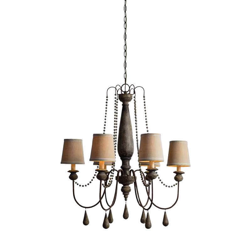 Arshaor Lustre Bois Métal Luxe Postmoderne Salon