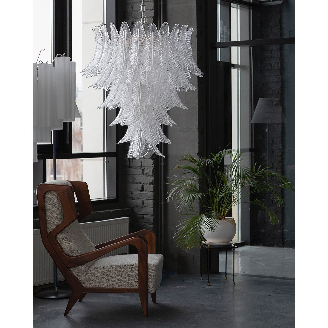 Ersoran Lustre Métal Verre Luxe Postmoderne