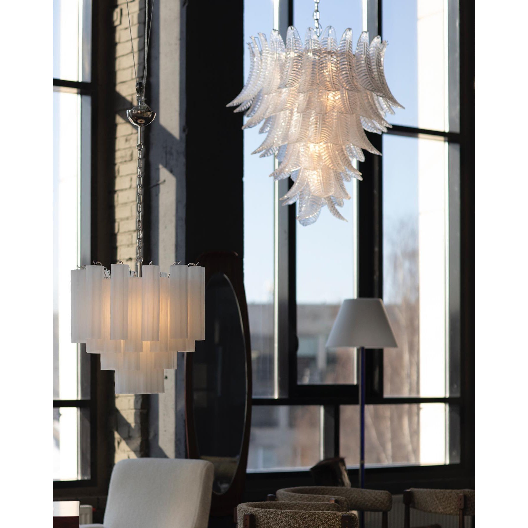 Ersoran Lustre Métal Verre Luxe Postmoderne