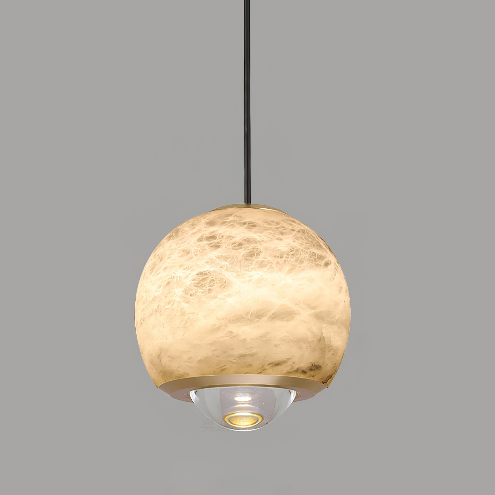 Zephaan Suspension Laiton Albâtre Moderne Minimaliste