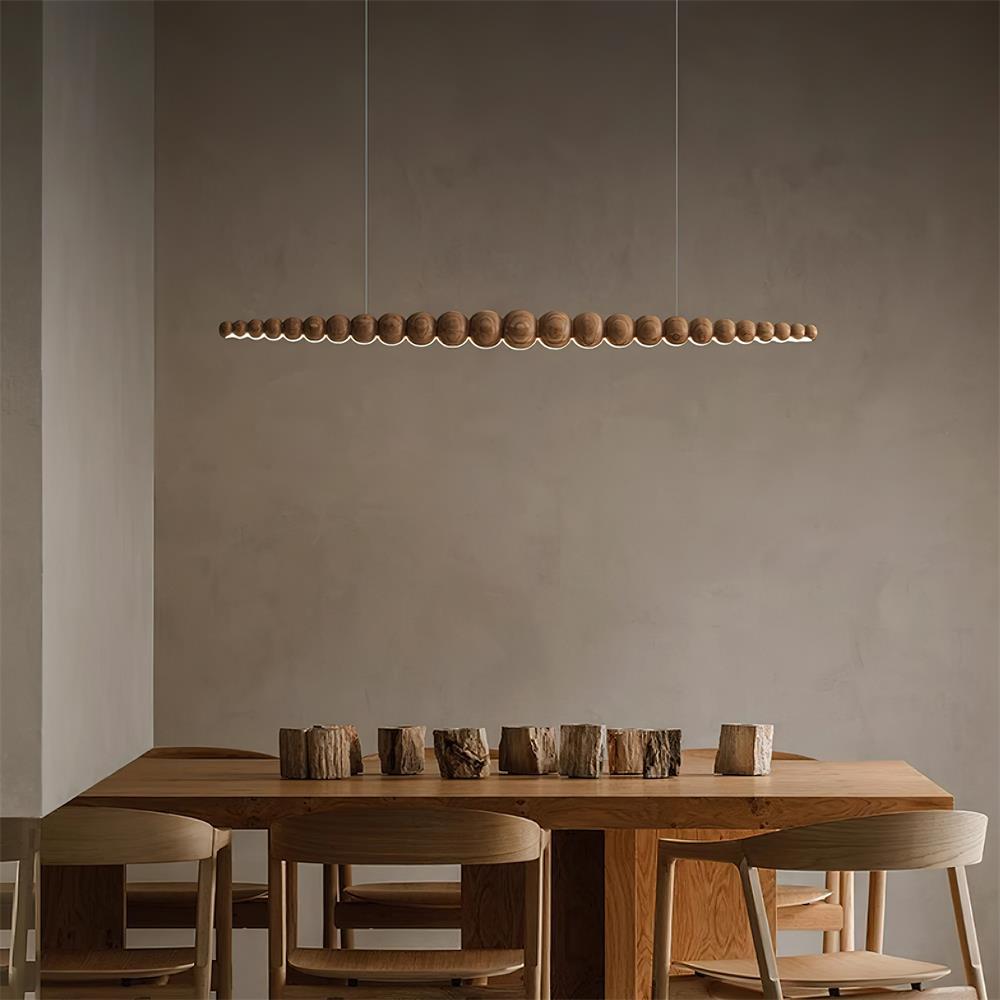 Arbor Lustre Minimaliste en Bois Noyer