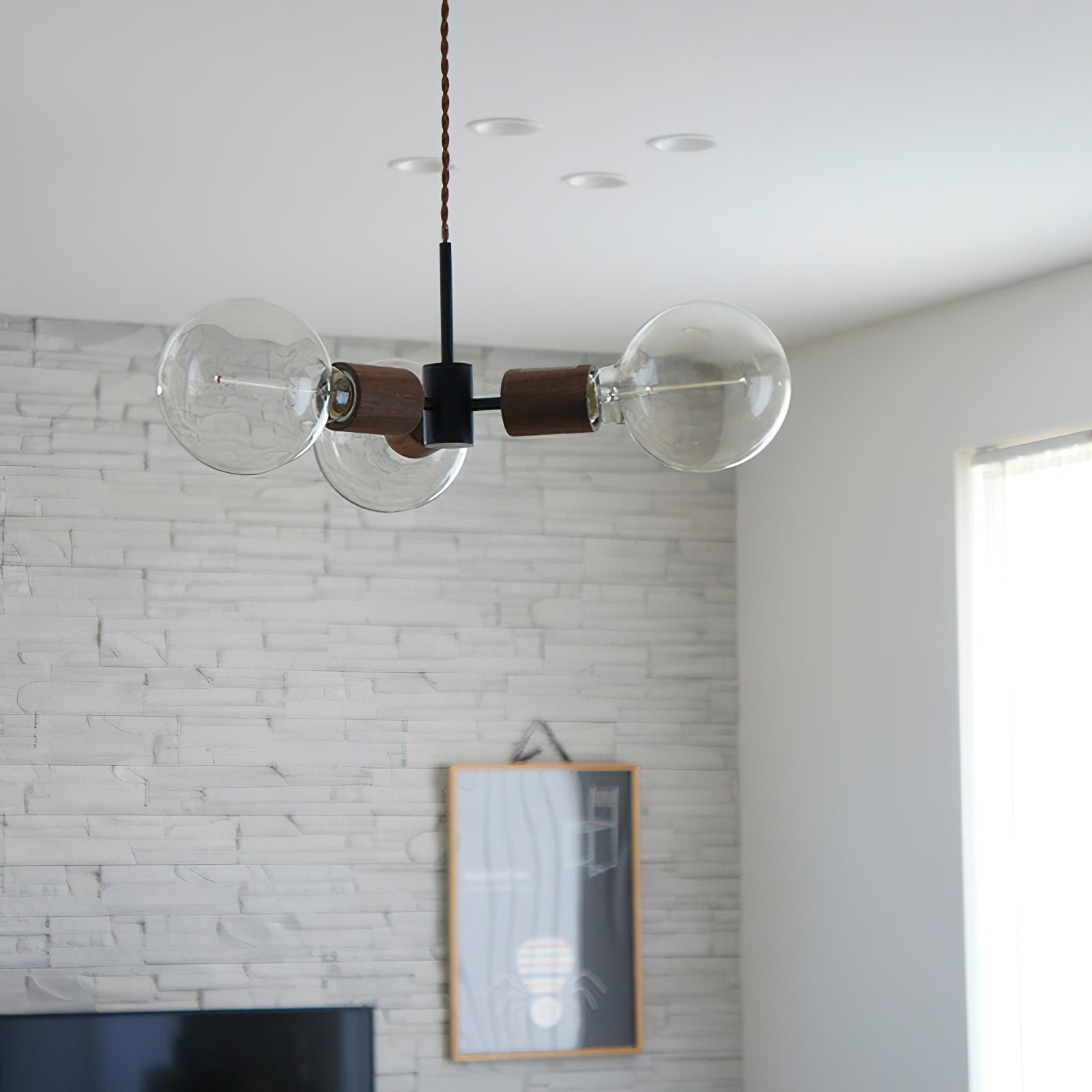 Filotto Suspension Ampoule Exposée Bois Industriel