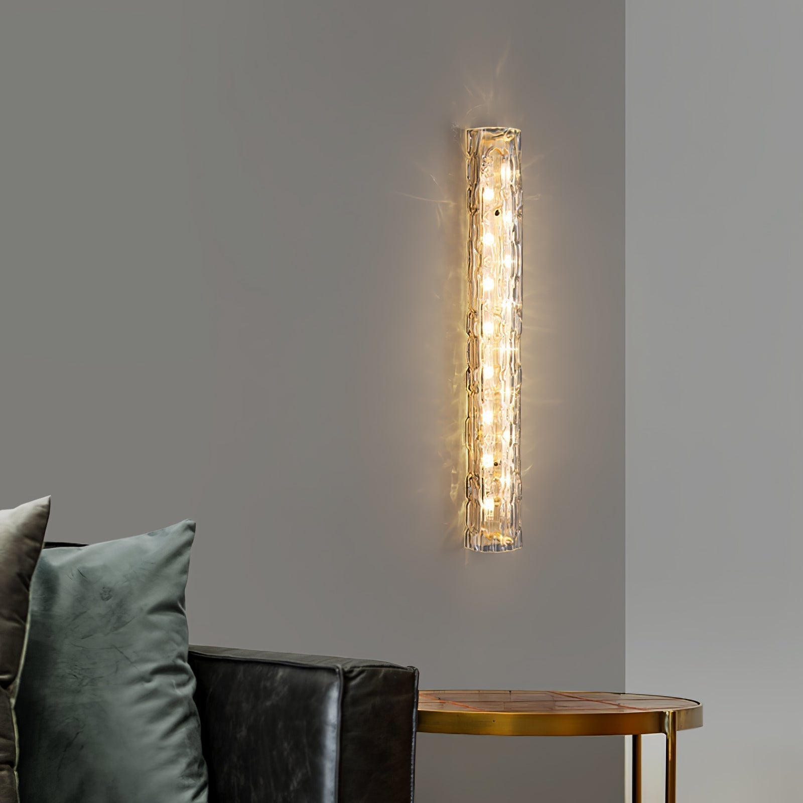 Lumix Lampe Murale en Laiton et Verre Glam
