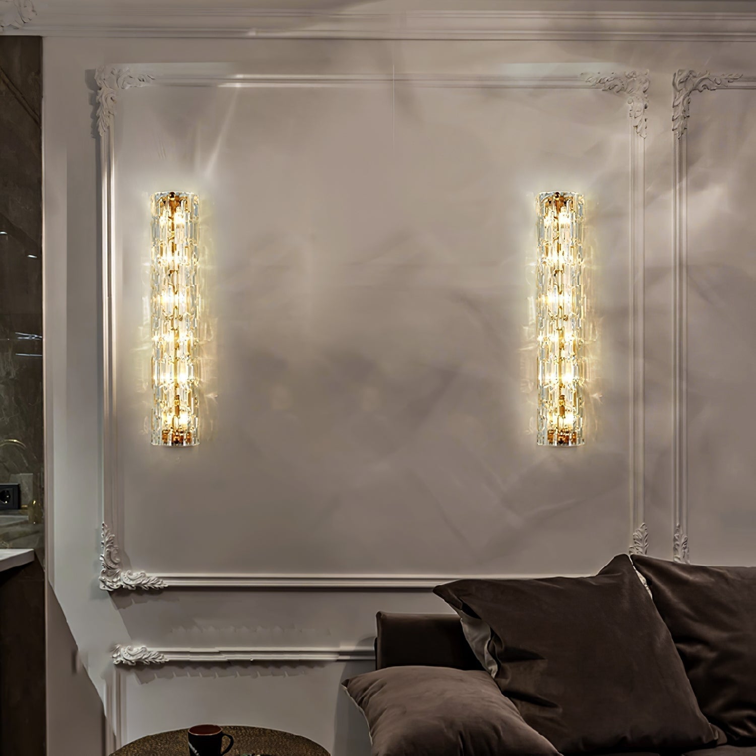 Lumix Lampe Murale en Laiton et Verre Glam