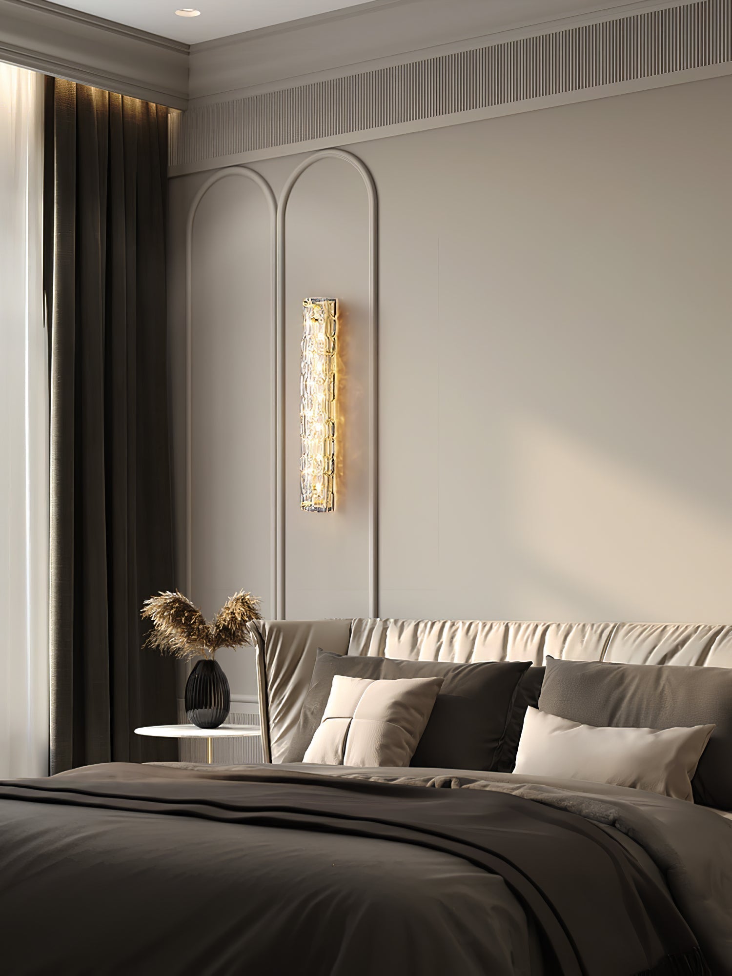 Lumix Lampe Murale en Laiton et Verre Glam