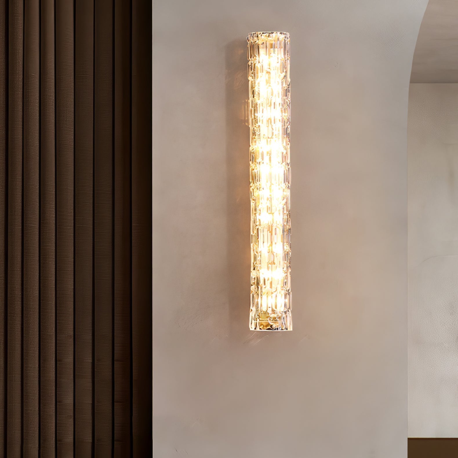 Lumix Lampe Murale en Laiton et Verre Glam