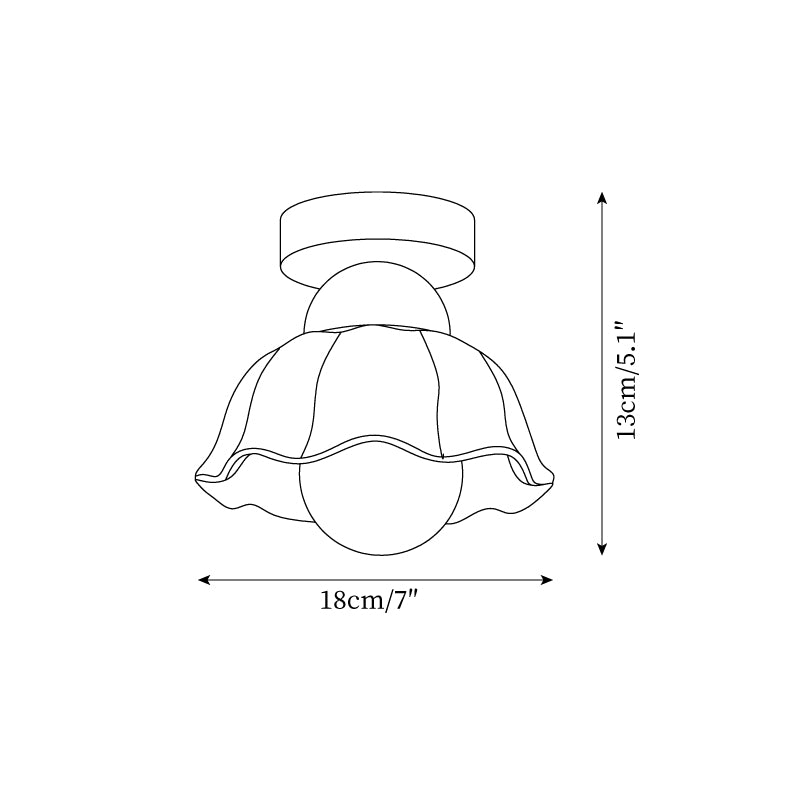 Opila Lampe Plafonnier Semi-Encastrée Or et Blanche