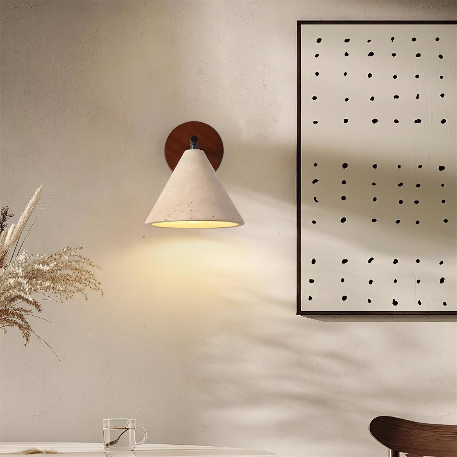 Tavero Applique Murale Moderne Bois Cone