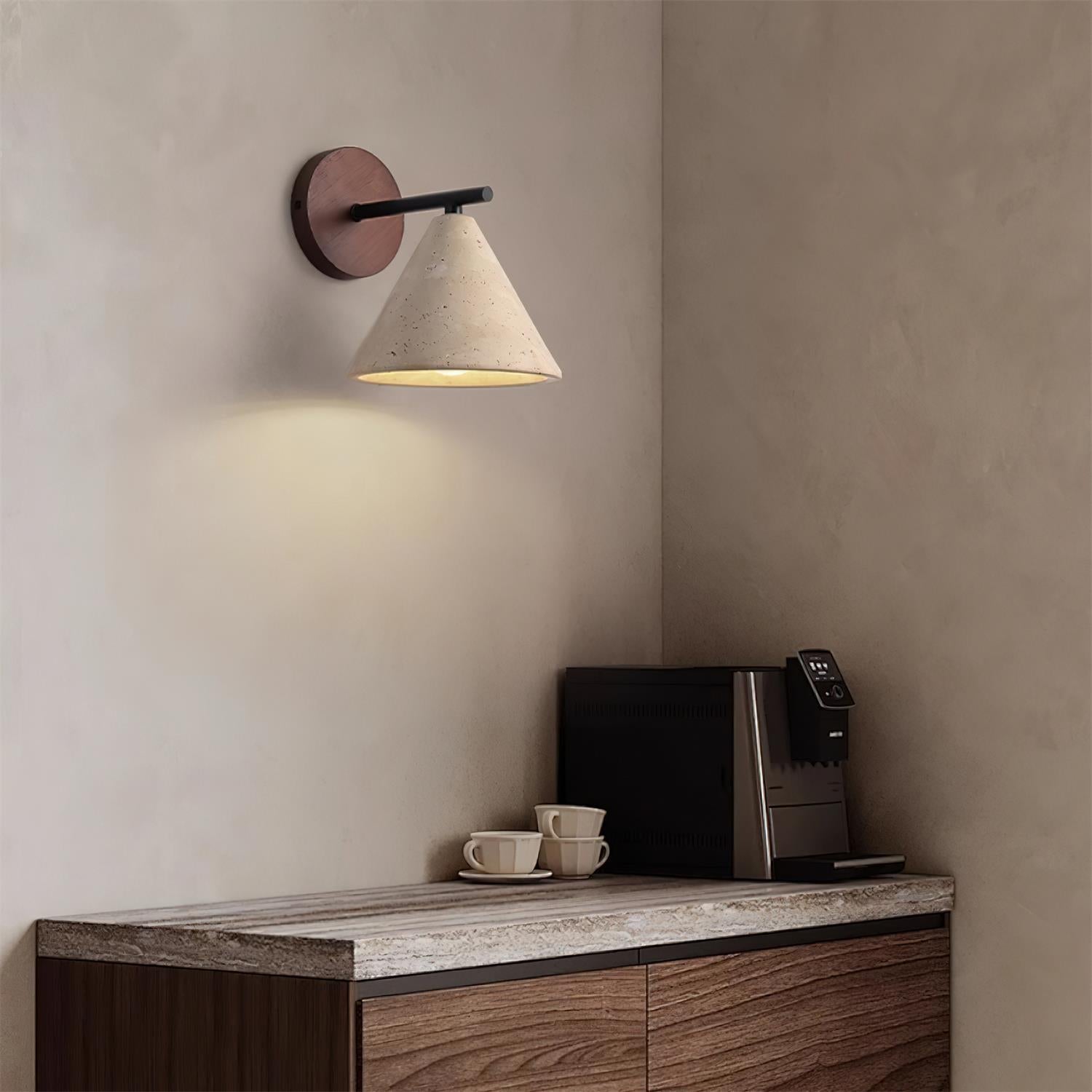Tavero Applique Murale Moderne Bois Cone