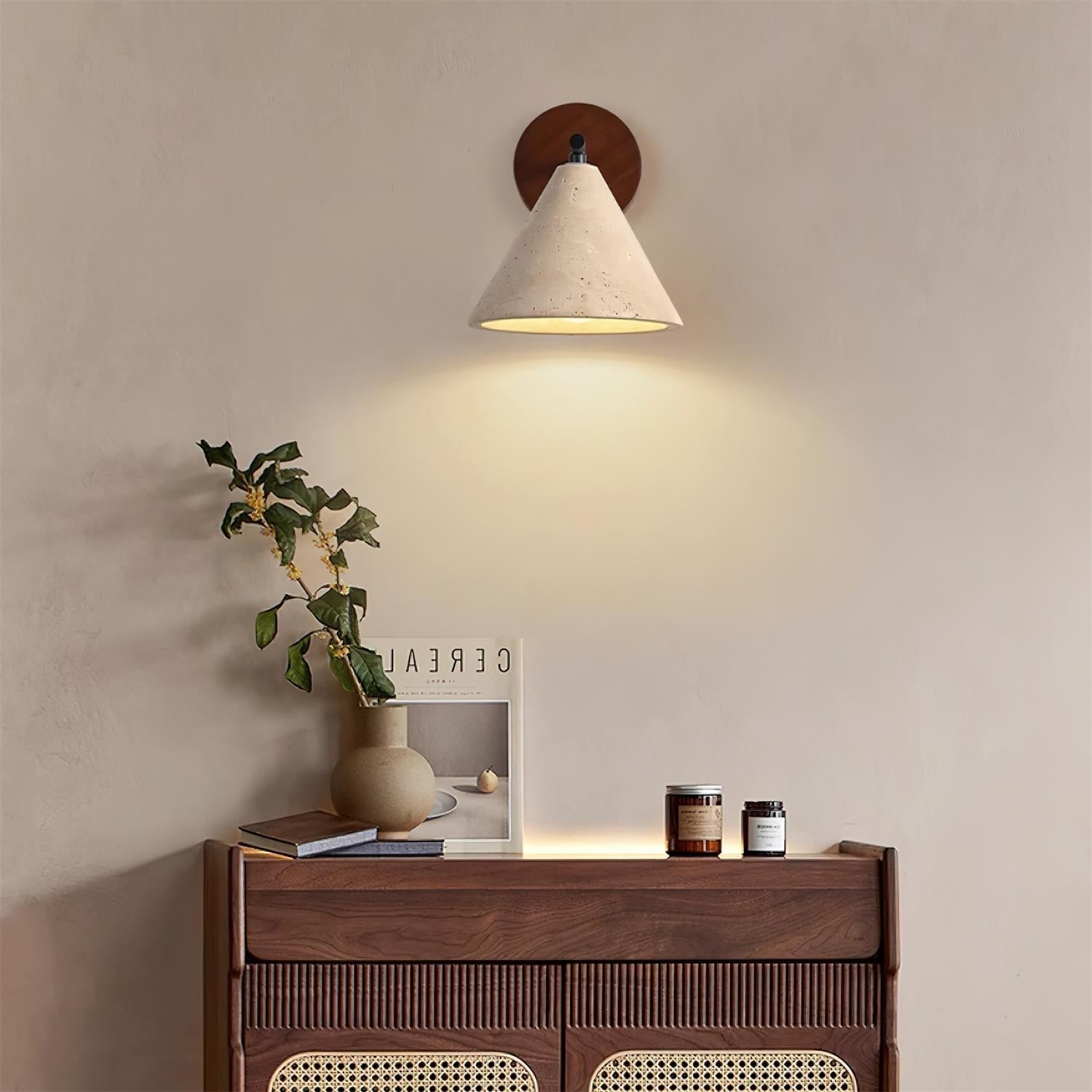 Tavero Applique Murale Moderne Bois Cone