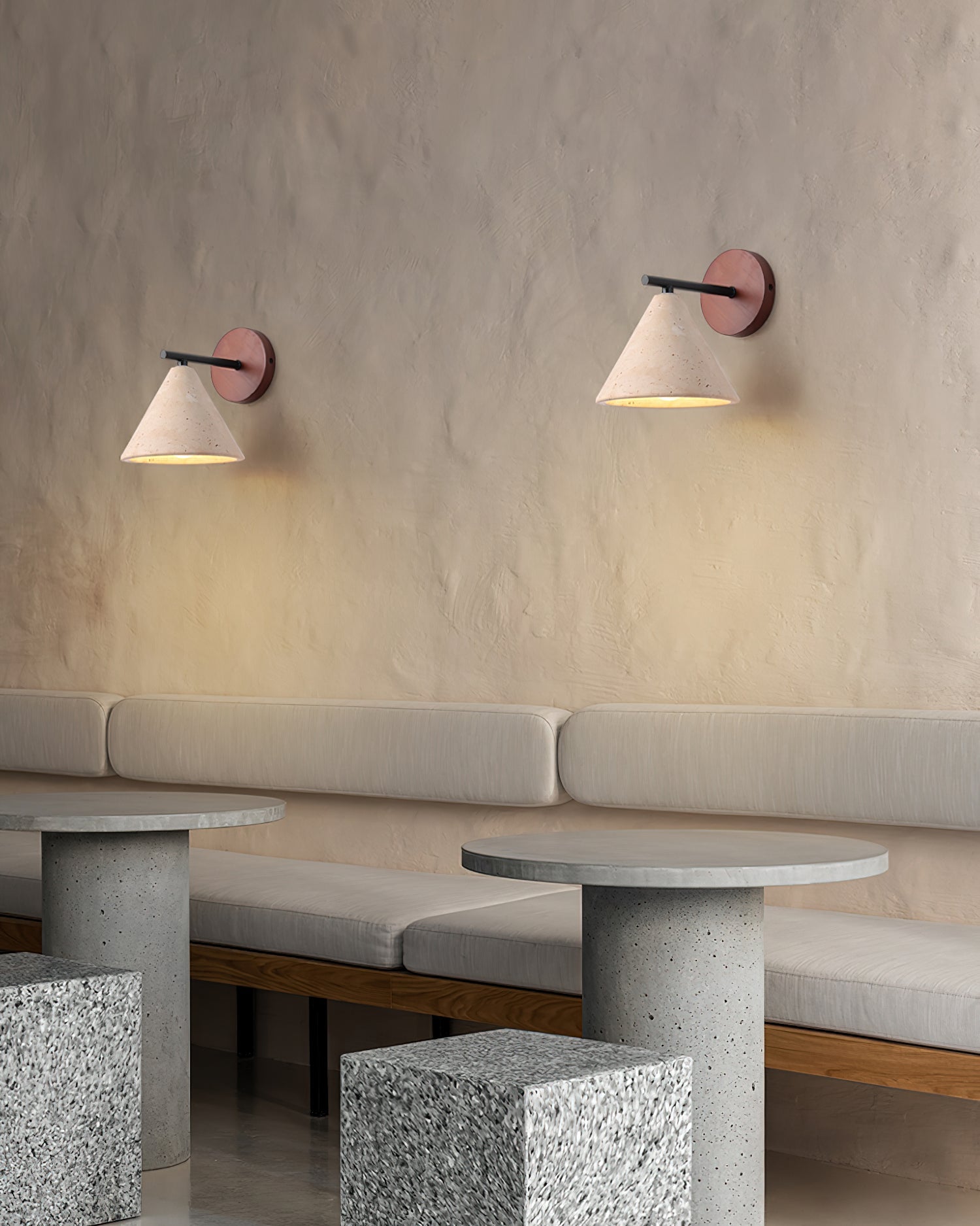 Tavero Applique Murale Moderne Bois Cone