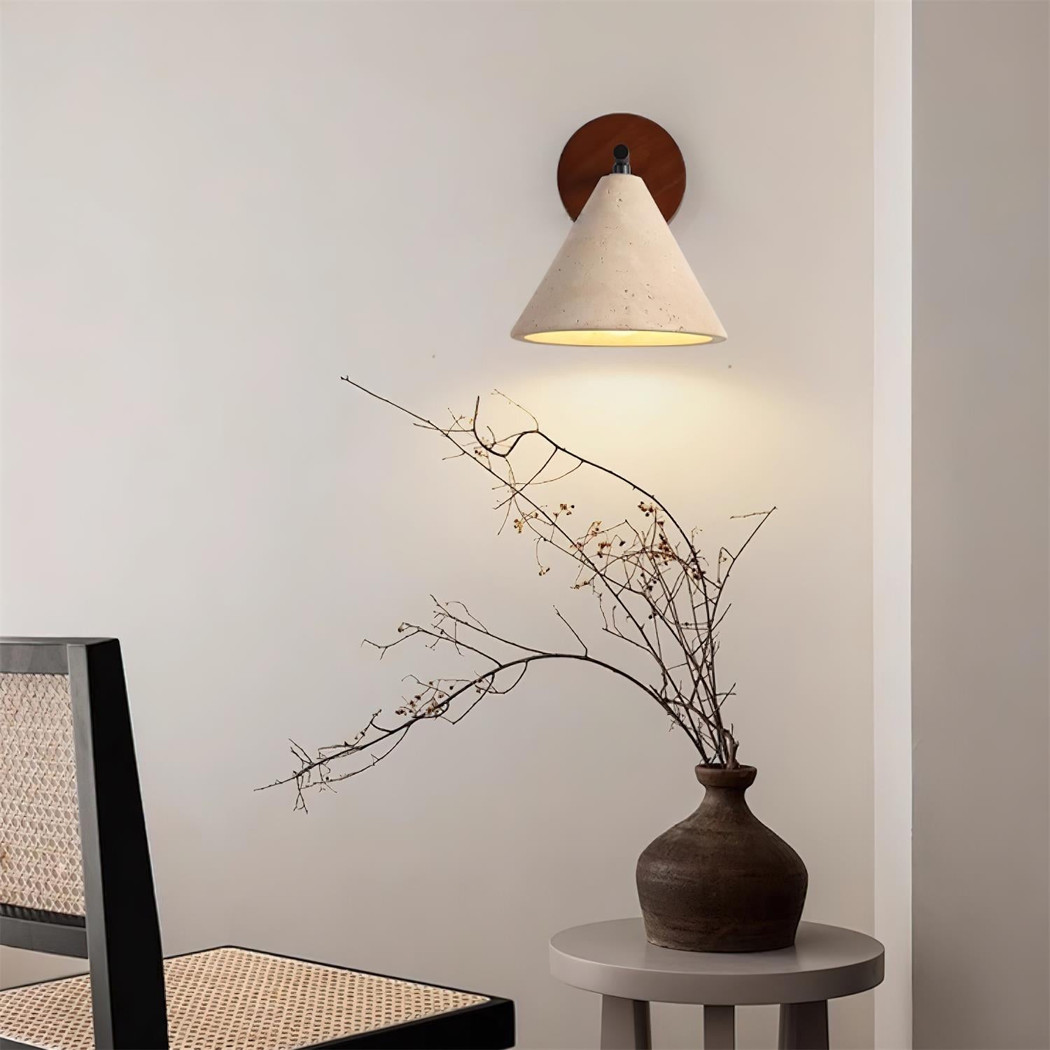 Tavero Applique Murale Moderne Bois Cone