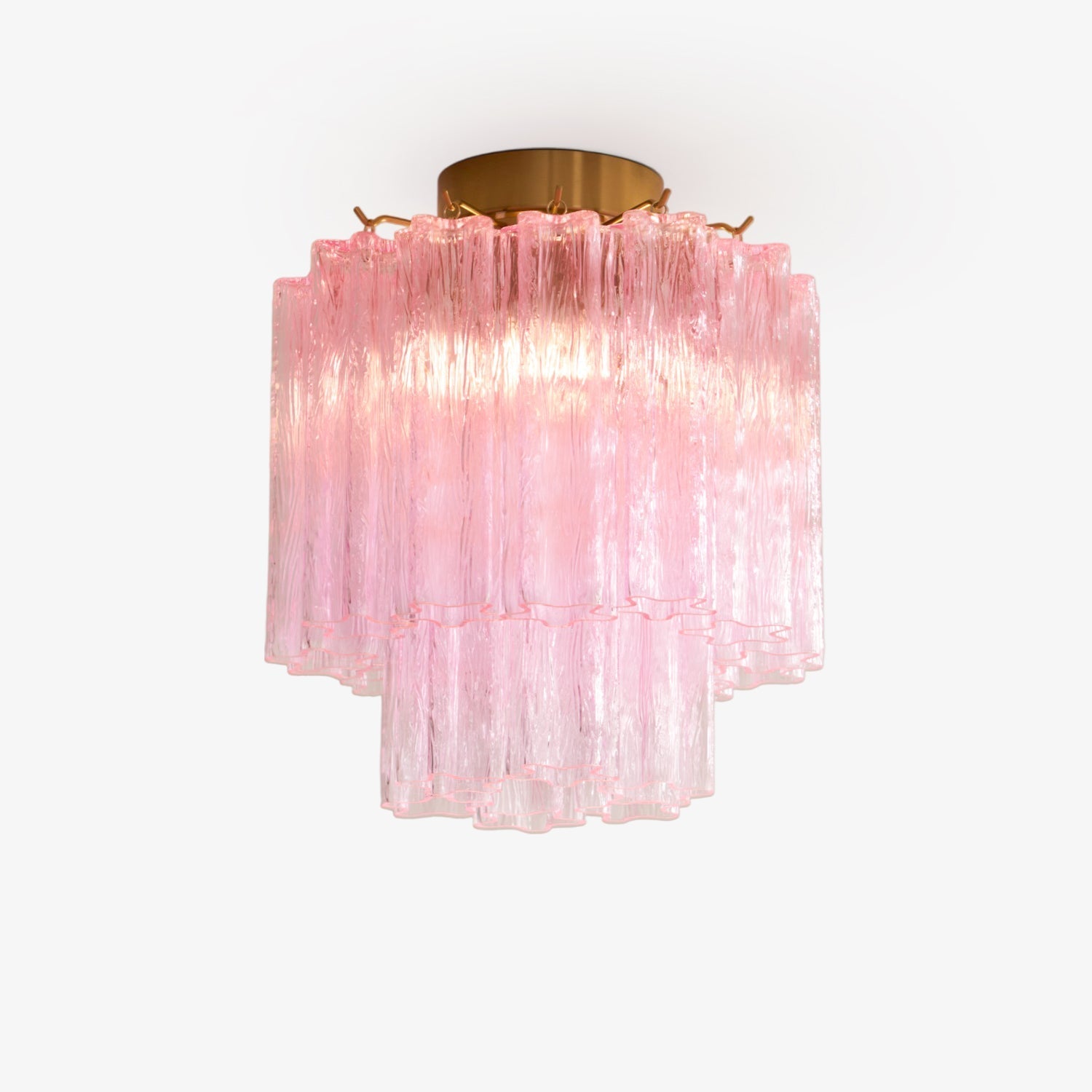 Aurora Plafonnier en Verre Rose Moderne