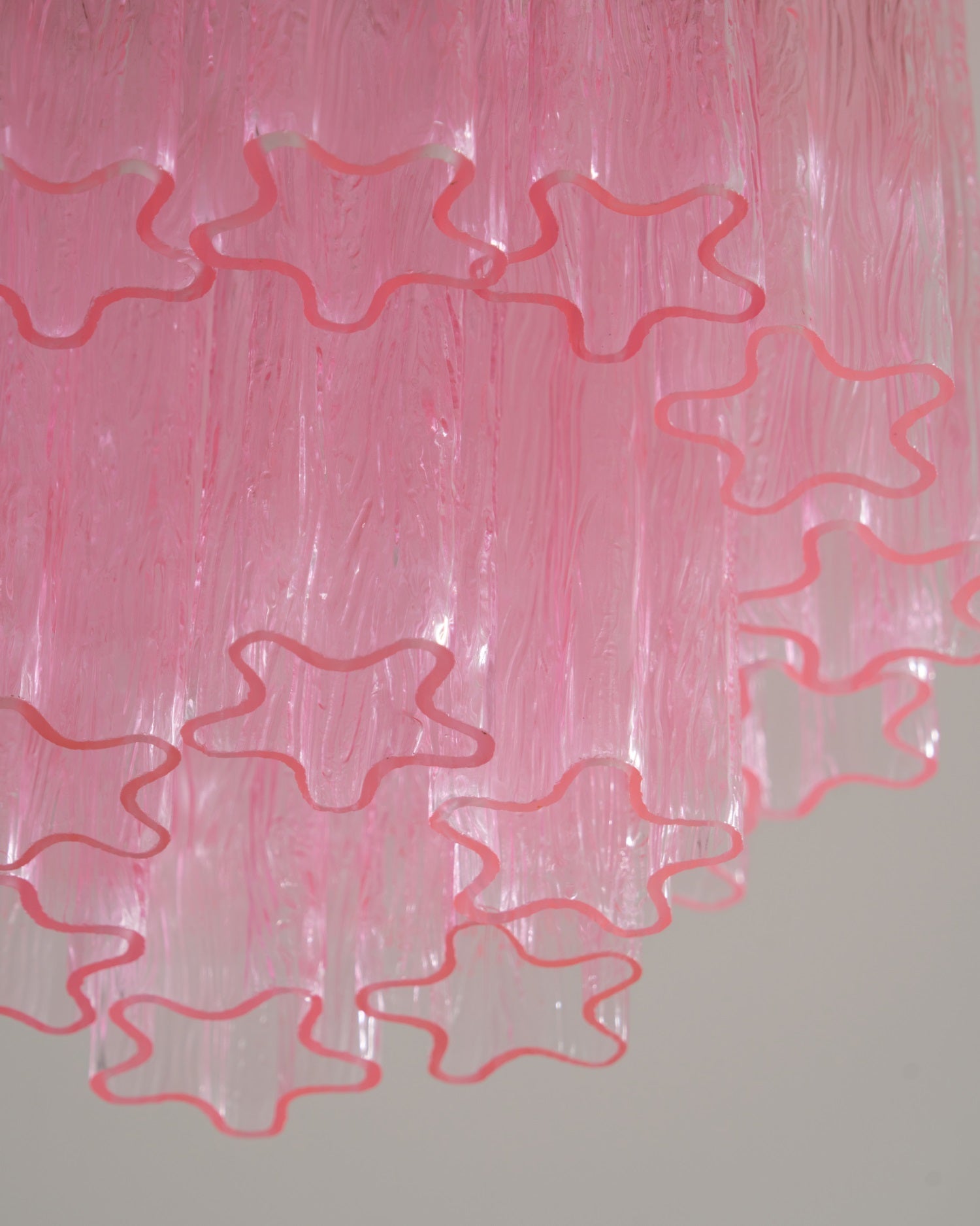 Aurora Plafonnier en Verre Rose Moderne