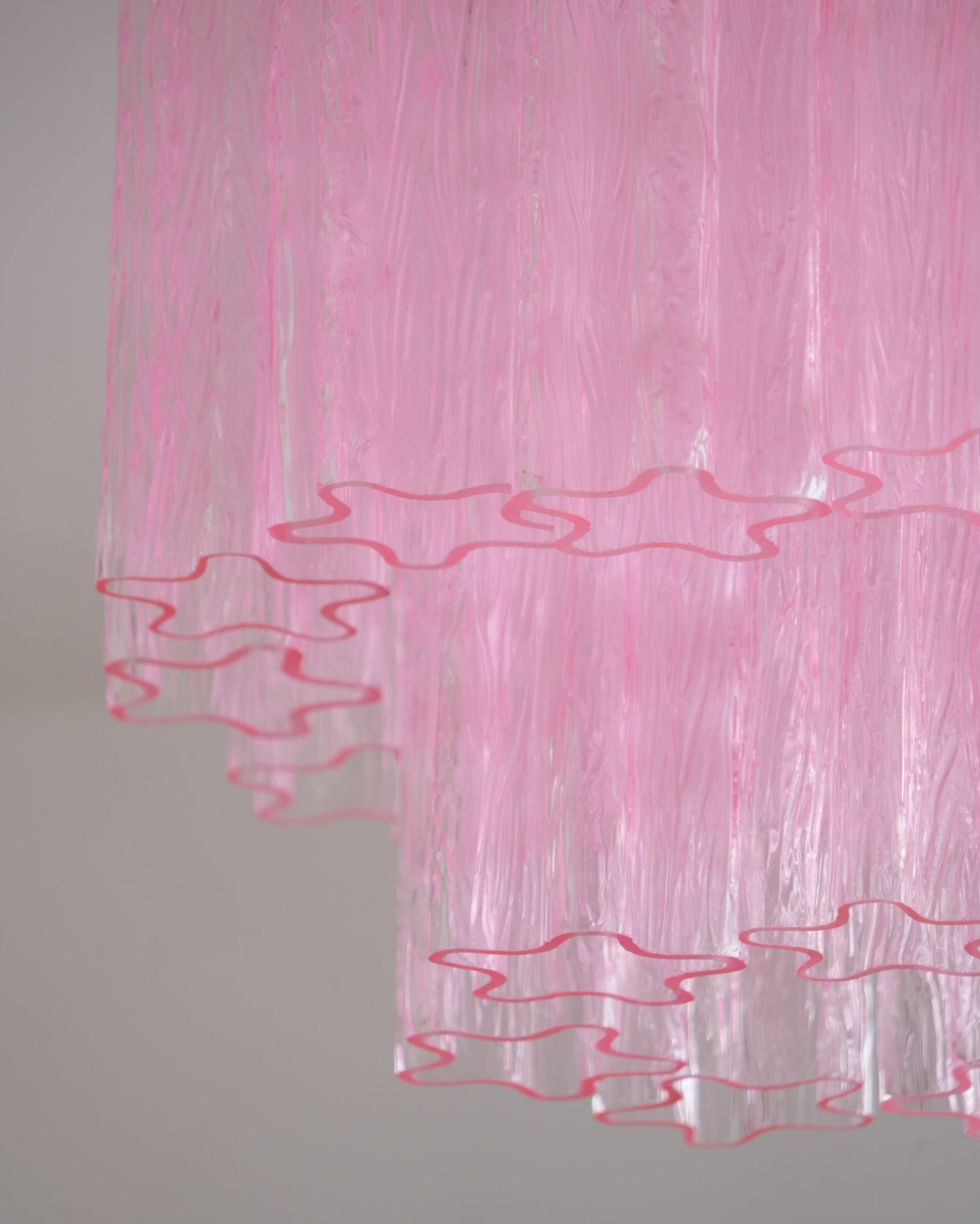 Aurora Plafonnier en Verre Rose Moderne