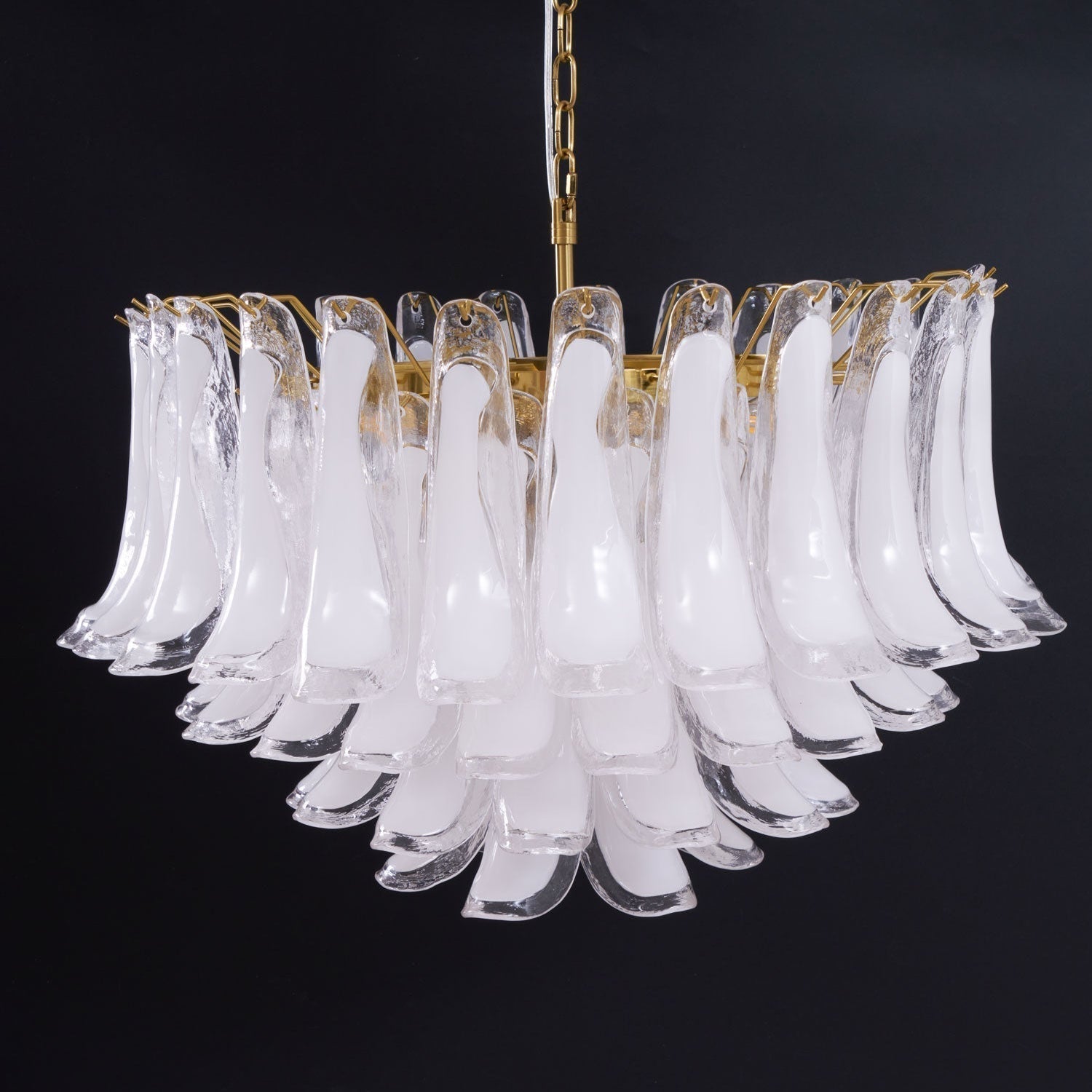 Aurora Lustre Rose Verre Feuille Superposé Florale Glamour