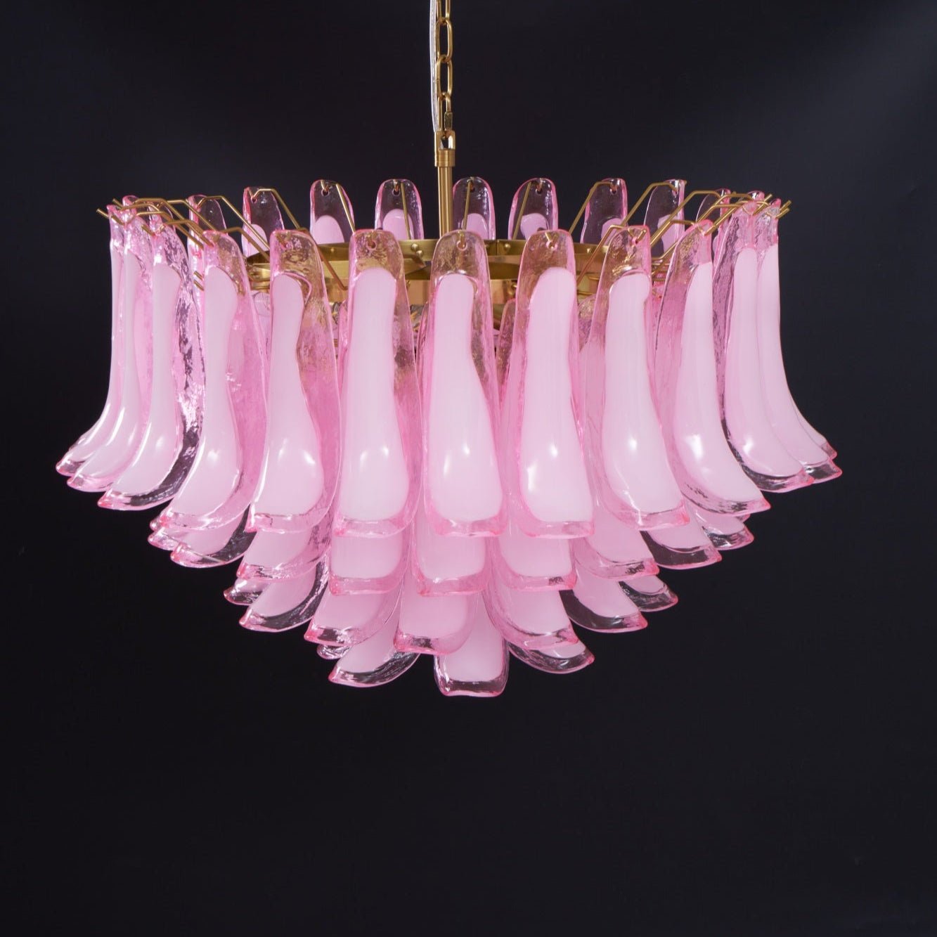 Aurora Lustre Rose Verre Feuille Superposé Florale Glamour