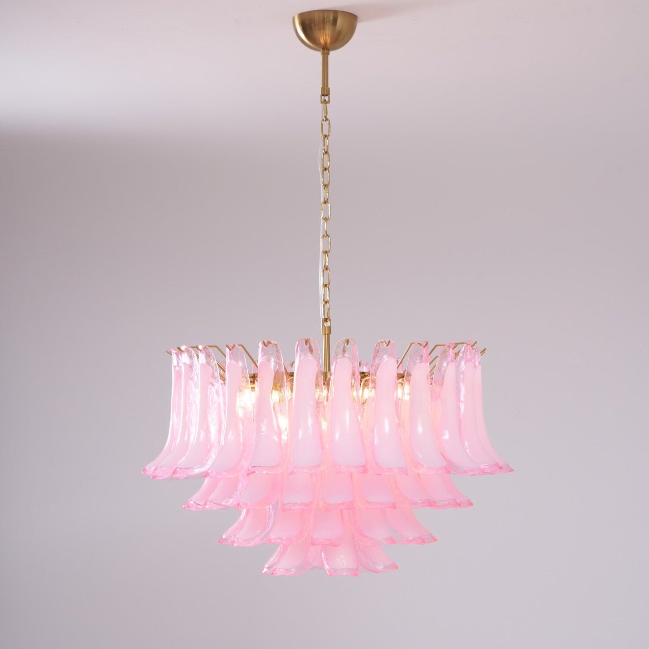 Aurora Lustre Rose Verre Feuille Superposé Florale Glamour