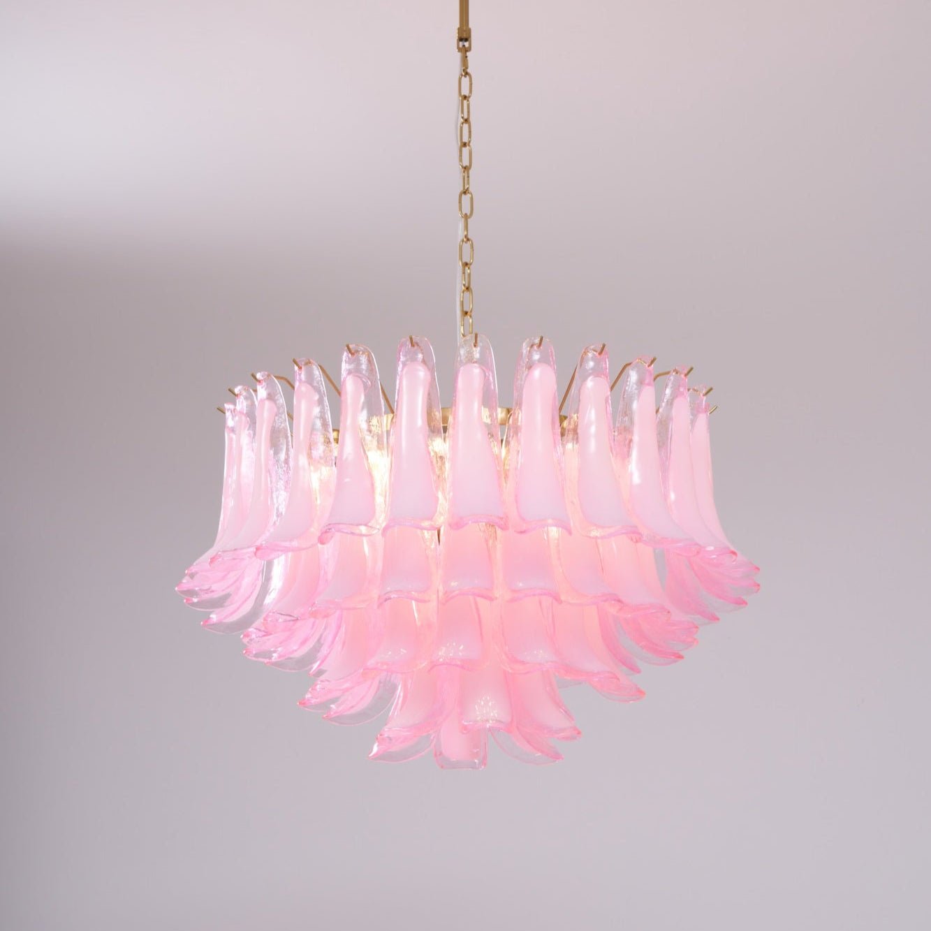Aurora Lustre Rose Verre Feuille Superposé Florale Glamour