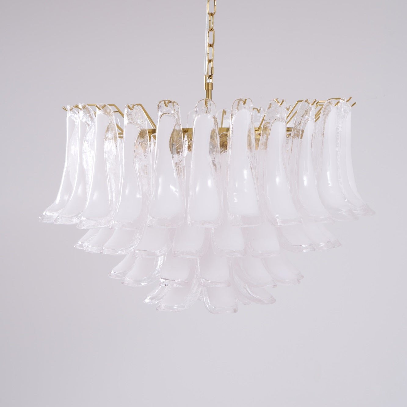 Aurora Lustre Rose Verre Feuille Superposé Florale Glamour