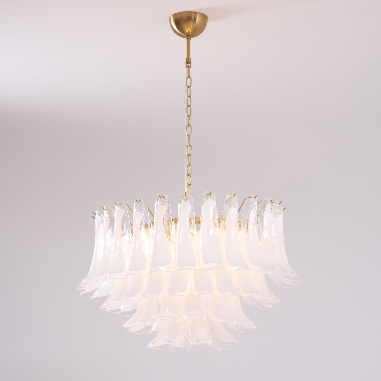 Aurora Lustre Rose Verre Feuille Superposé Florale Glamour