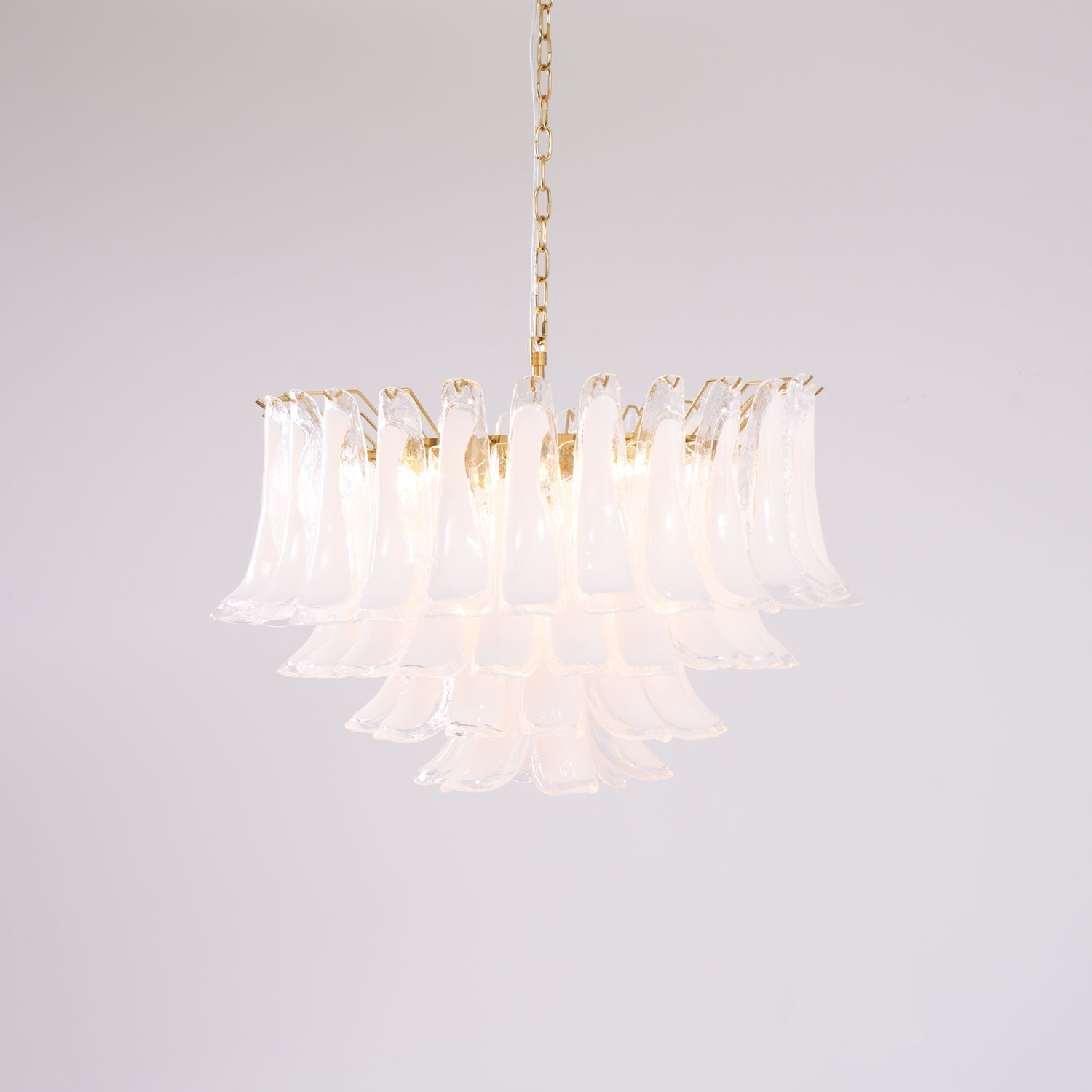 Aurora Lustre Rose Verre Feuille Superposé Florale Glamour